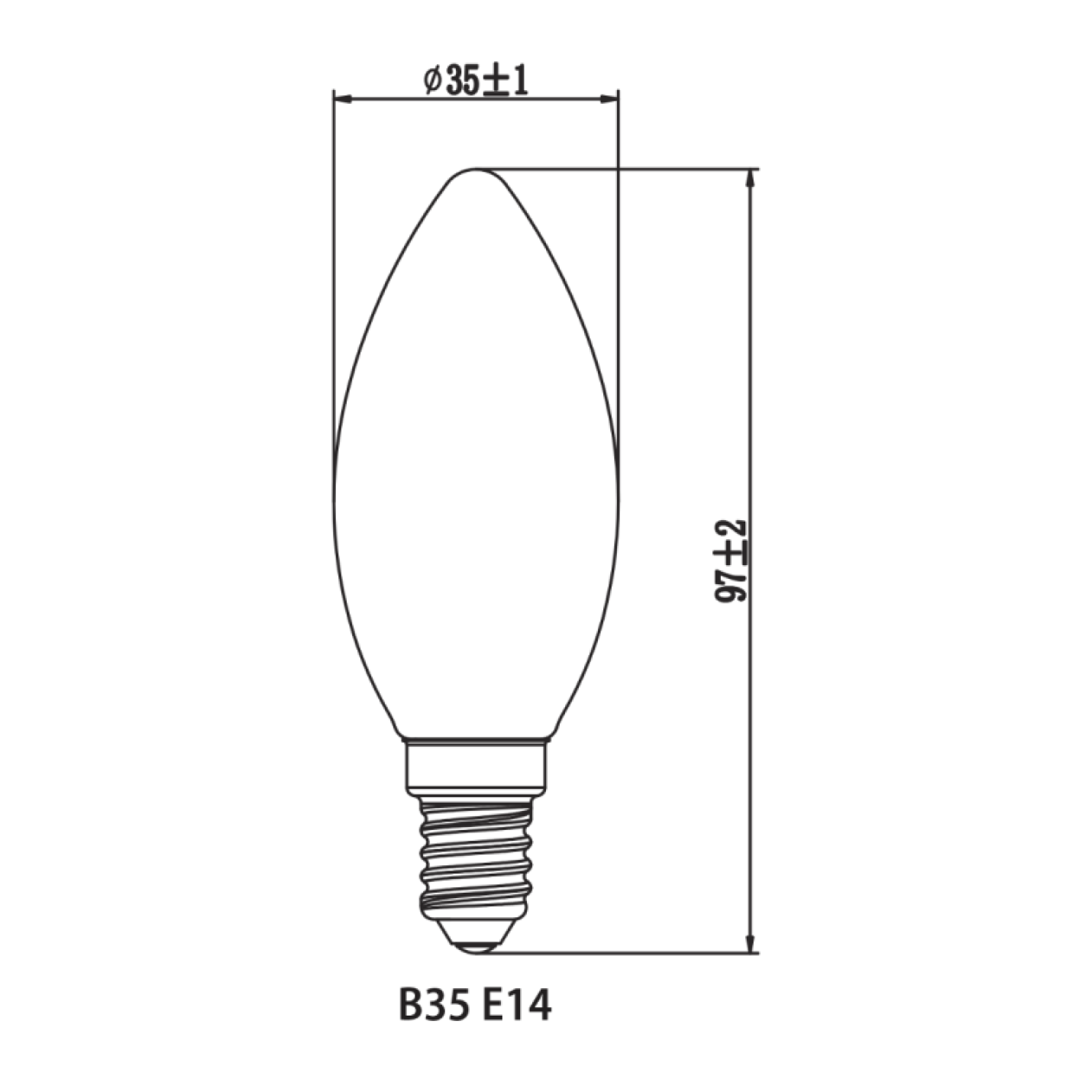 Noxion Lucent LED kaars 2.5W 250lm E14; Afbeelding: 3