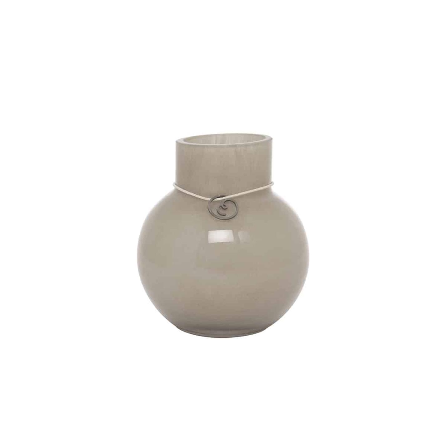 ERNST vaas glas rond beige 9