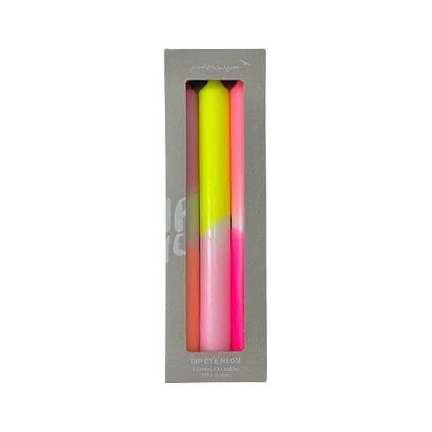 Dip Dye kaars Neon - Summer Breeze; Afbeelding: 2