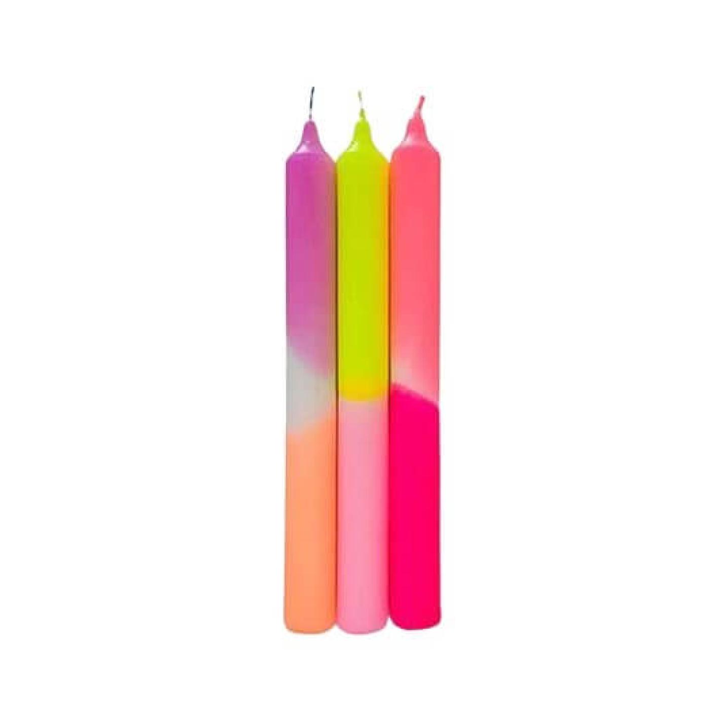 Dip Dye kaars Neon - Summer Breeze