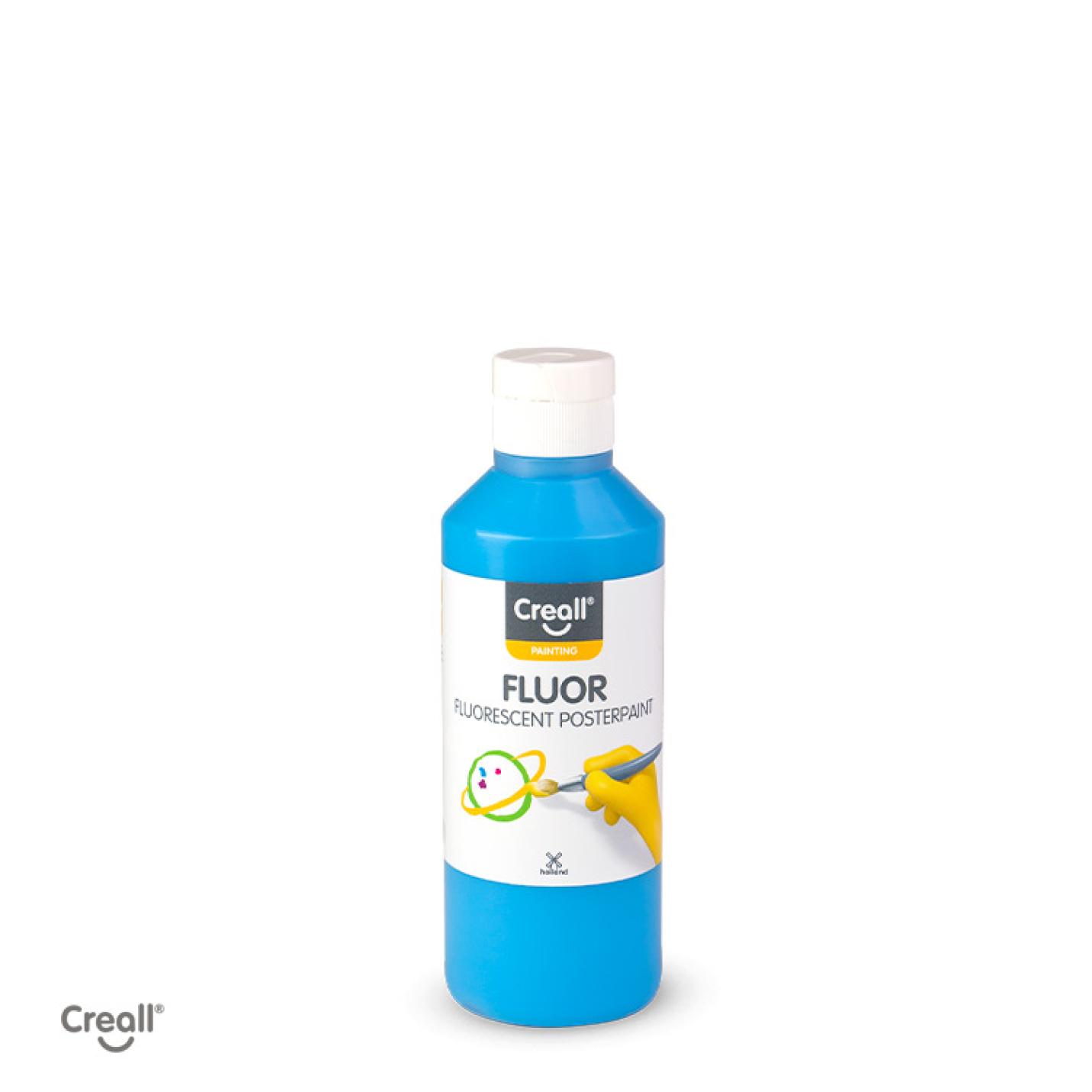 Creall Fluor 250ml fluorescerende plakkaatverf  blauw