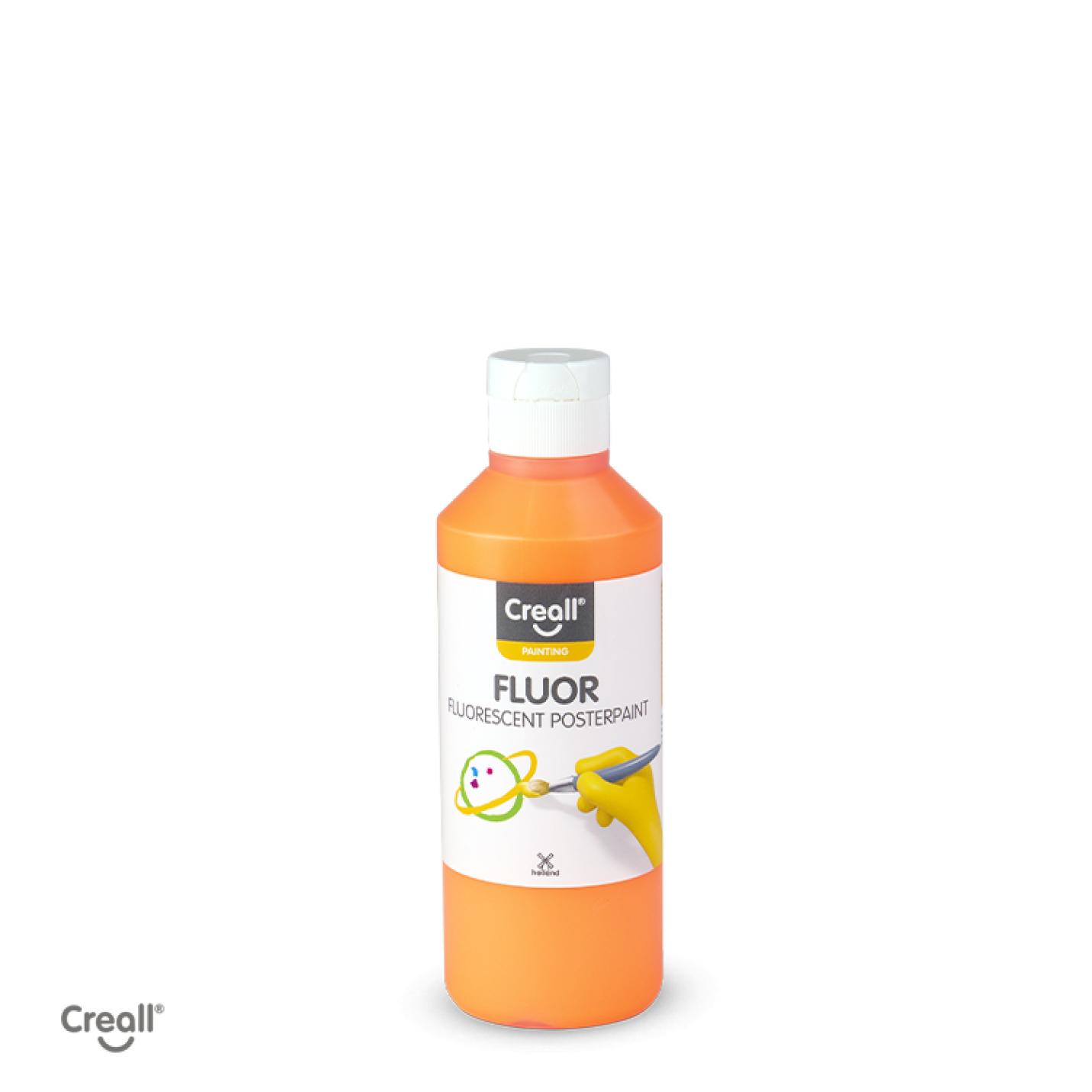 Creall Fluor 250ml fluorescerende plakkaatverf oranje