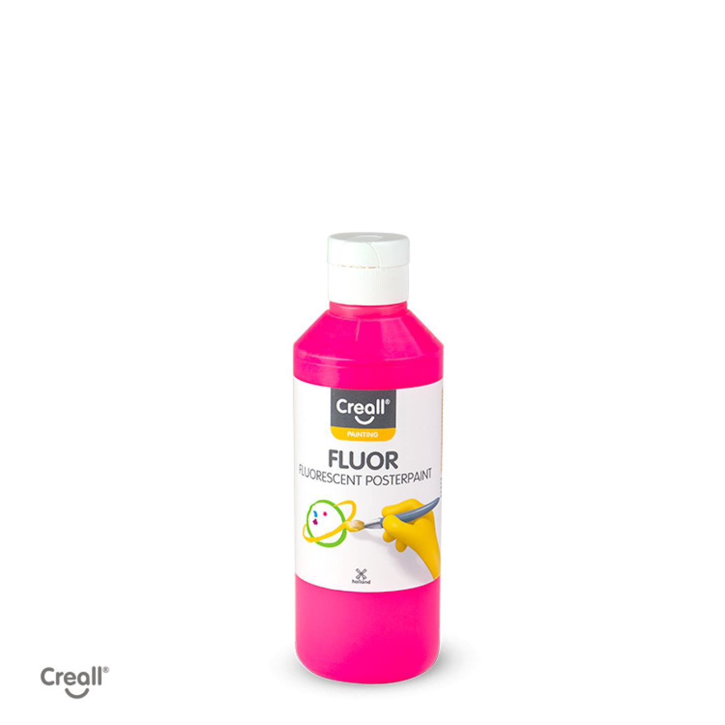 Creall Fluor 250ml fluorescerende plakkaatverf - roze