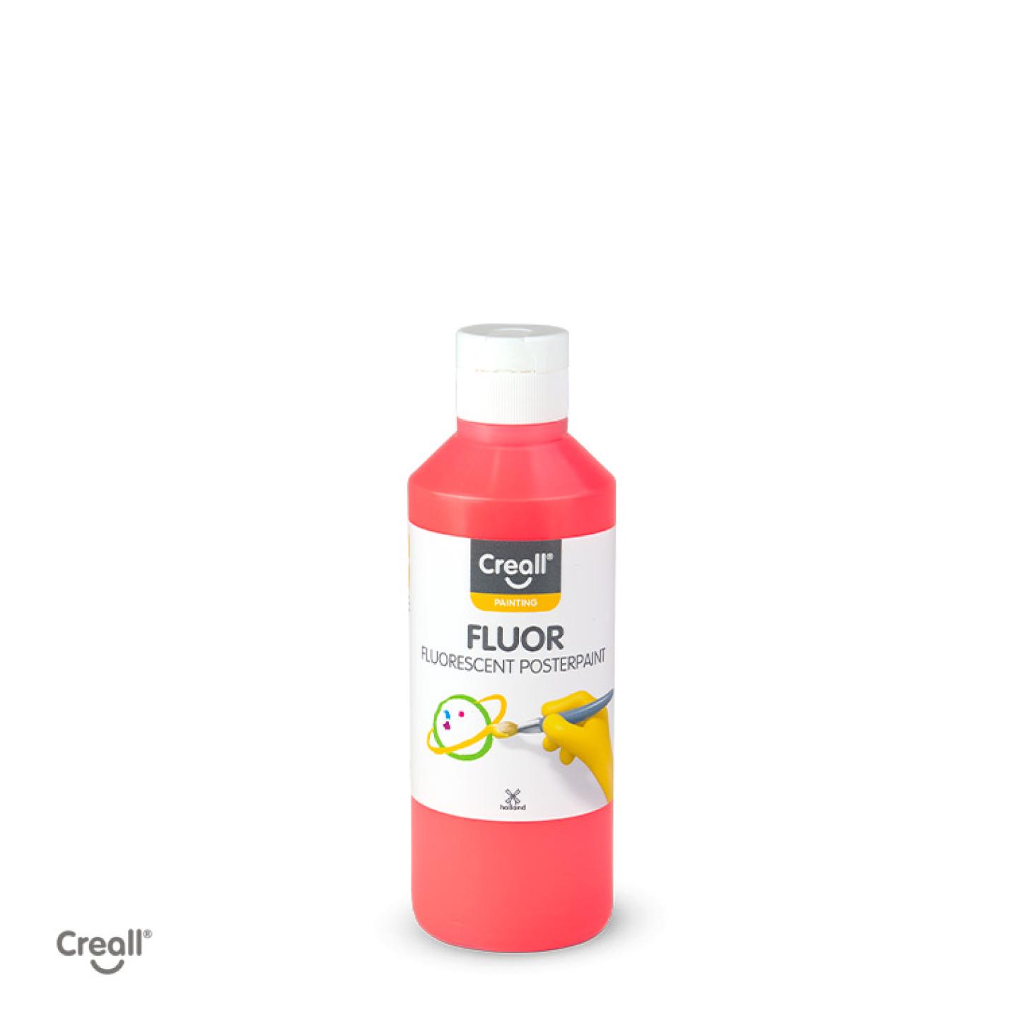 Creall Fluor 250ml fluorescerende plakkaatverf  rood