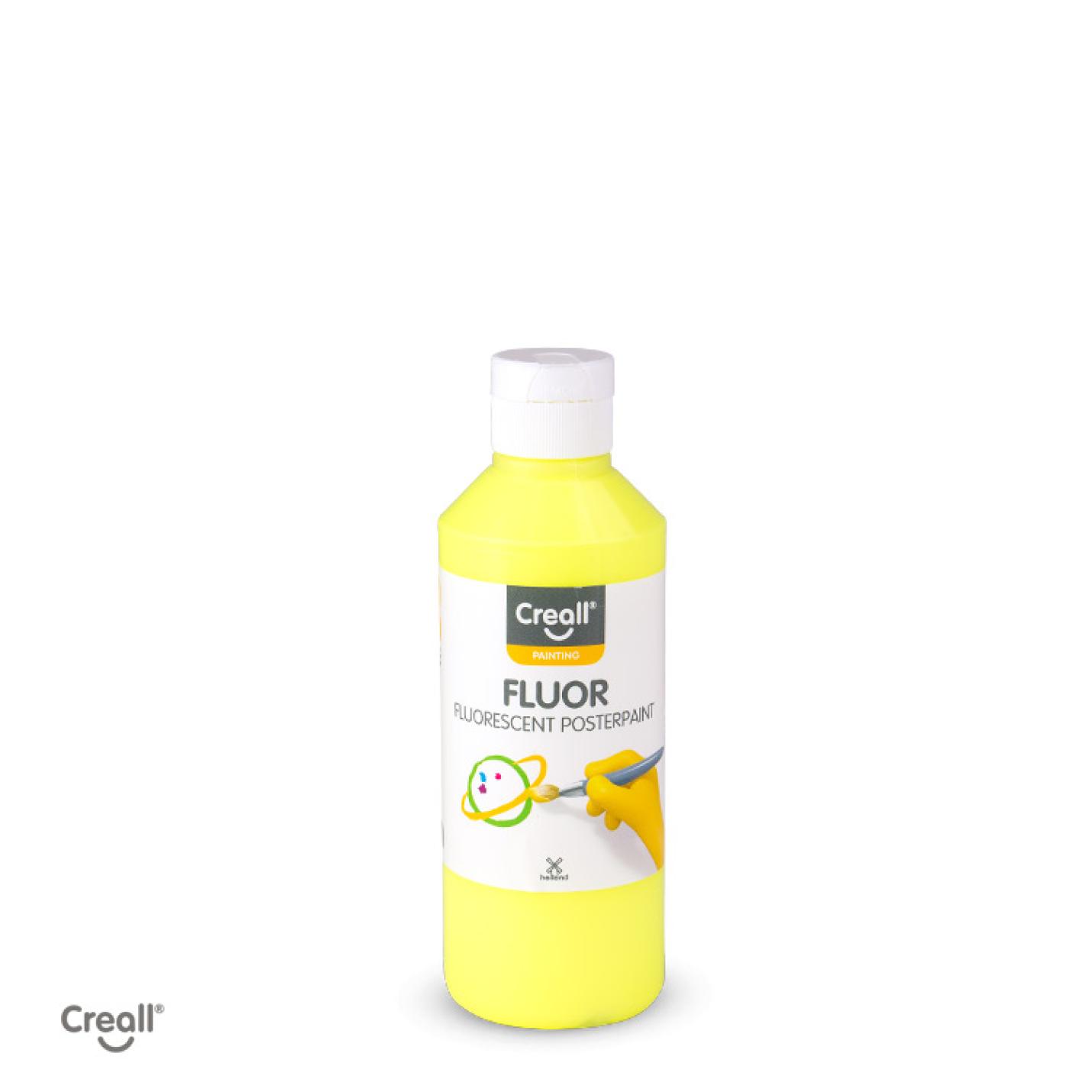 Creall Fluor 250ml fluorescerende plakkaatverf geel