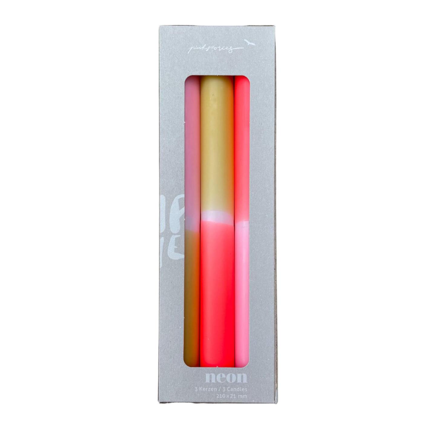 Dip Dye Neon Bobby Pin kaarsen per 3 verpakt; Afbeelding: 2