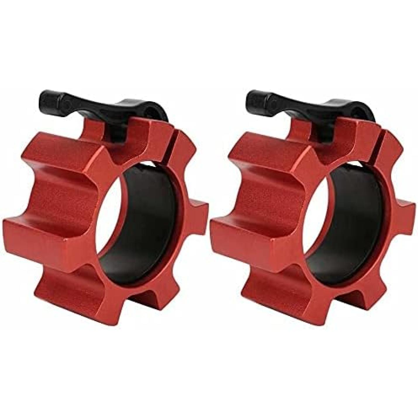 2 stuks Olympische halterkraag, aluminium haltersluiting, spin-clip, perfect voor professionele crossfit, sterke liften en Olympische training voor training, gewichtheffen, fitness, zwart, zilver, - happygetfit.com