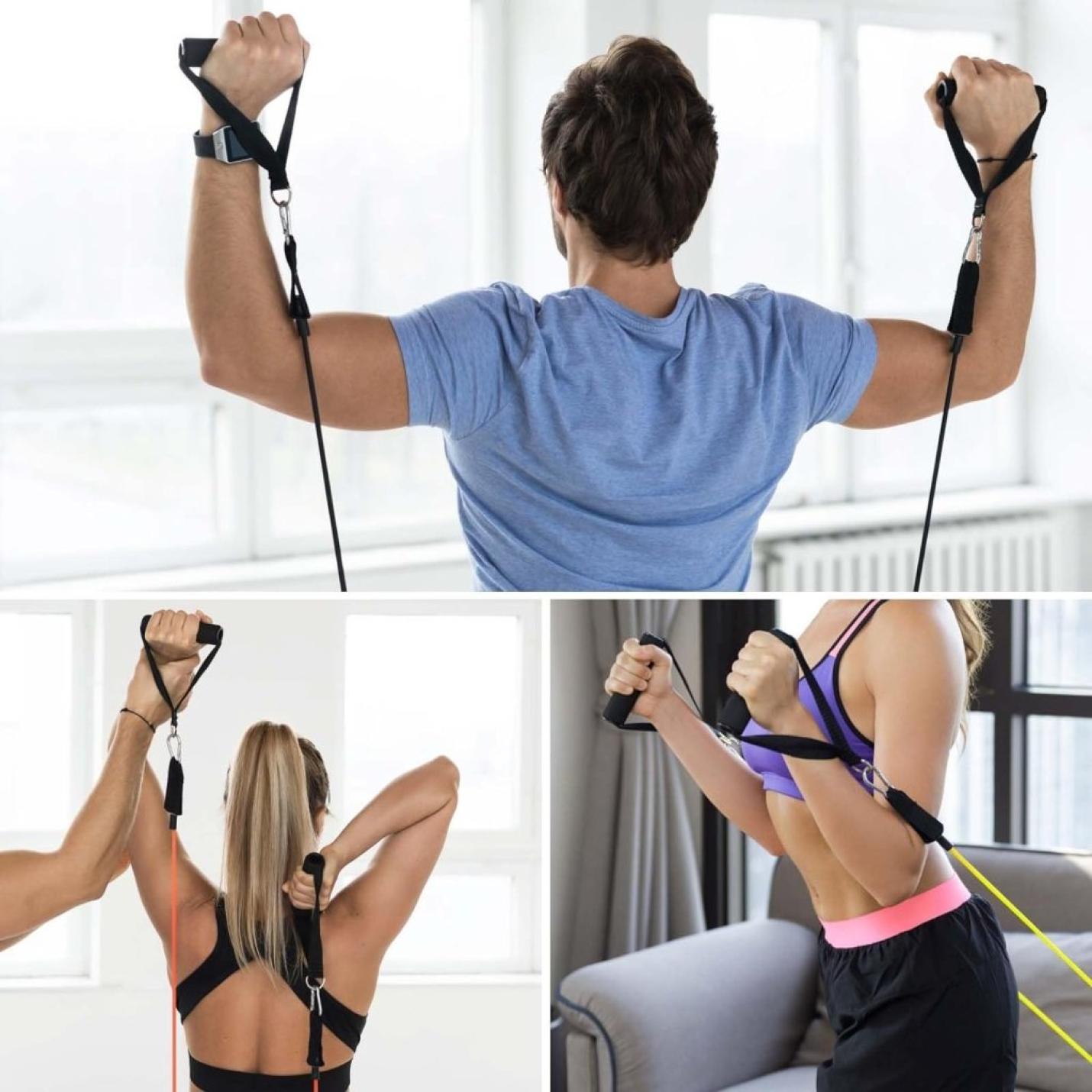 2 stuks weerstandsgrepen, trekgrepen, krachttraining, accessoires voor fitness en krachttraining, voor weerstandsband, sportschool, yoga - happygetfit.com