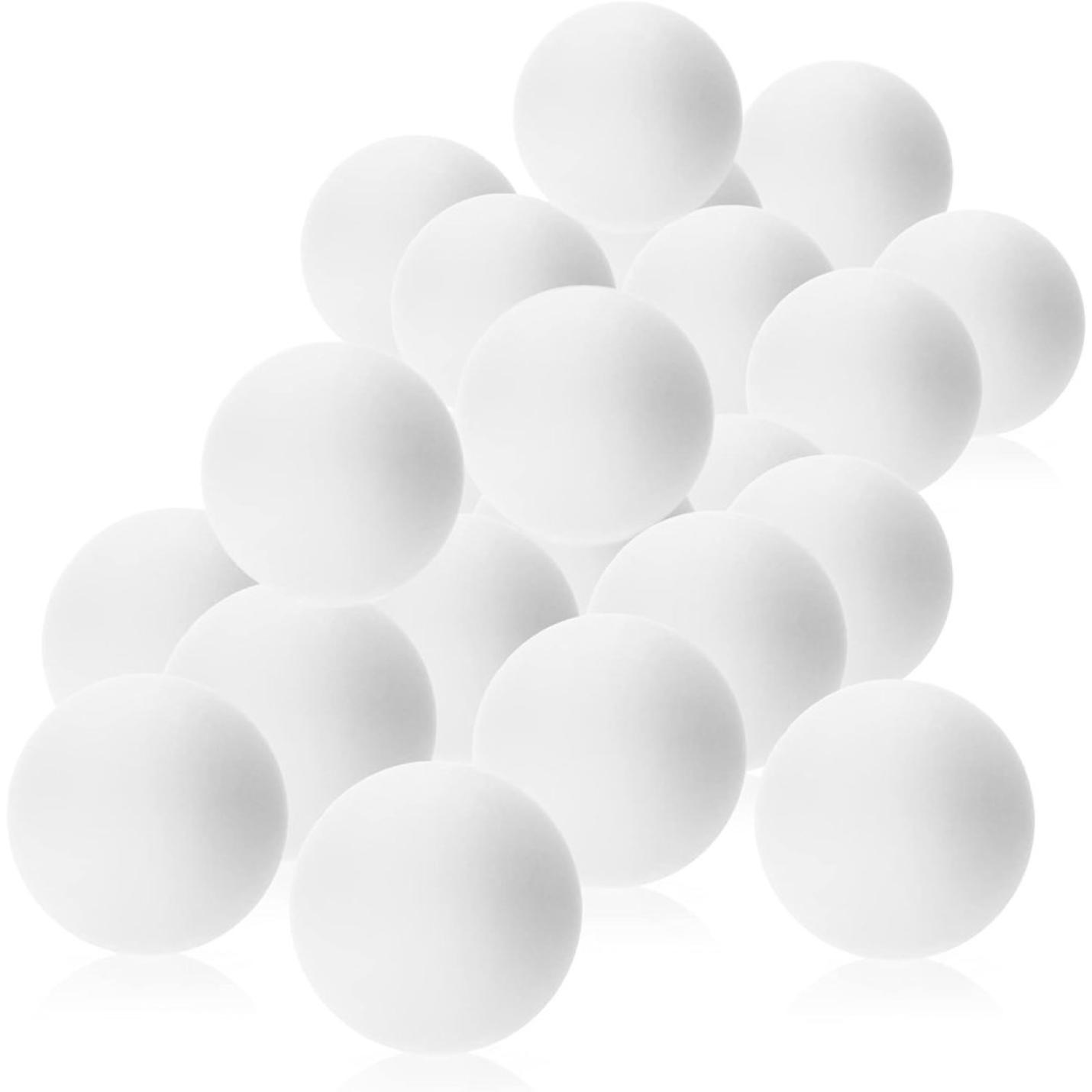 24x tafeltennisbal - pingpongballen in standaardformaat - spelballen voor pingpong, bierpong & tafeltennis - 40 mm trainingsballen voor beginners - plastic ballen - happygetfit.com