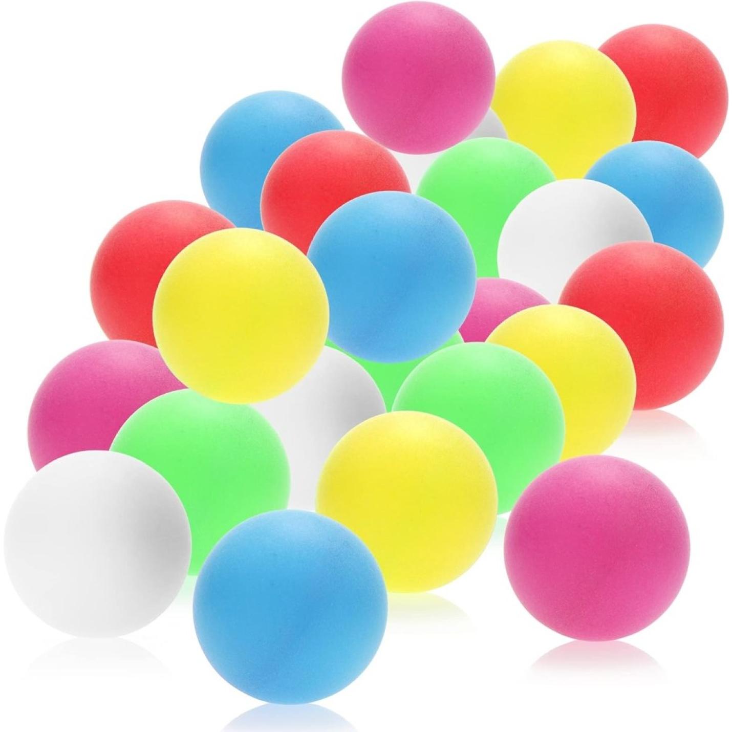 24x tafeltennisbal - pingpongballen in standaardformaat - spelballen voor pingpong, bierpong & tafeltennis - 40 mm trainingsballen voor beginners - plastic ballen - happygetfit.com