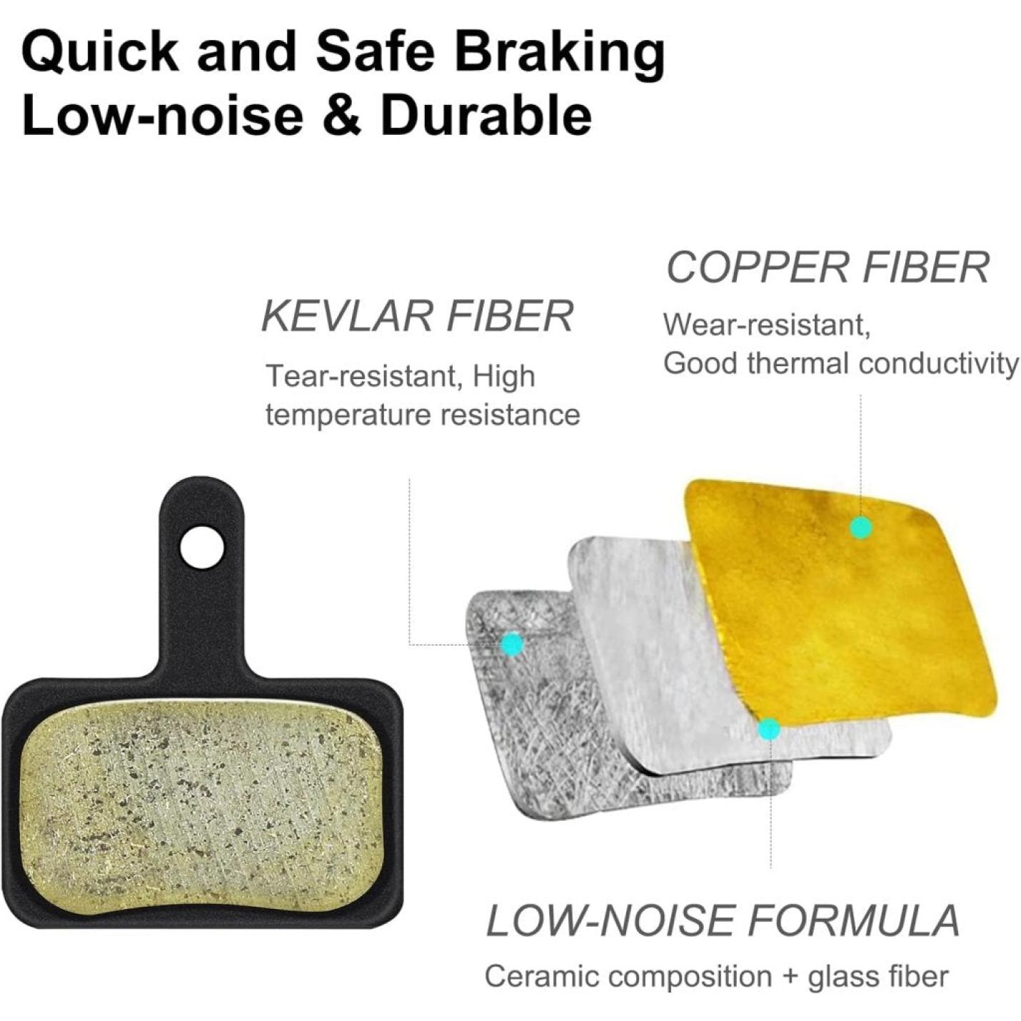 4 x remblokken voor de fiets schijfrem voor B01S, schijfrempads, fietsvoeringen, remblokken, high performance voor Deore, TRP, Tektro - happygetfit.com