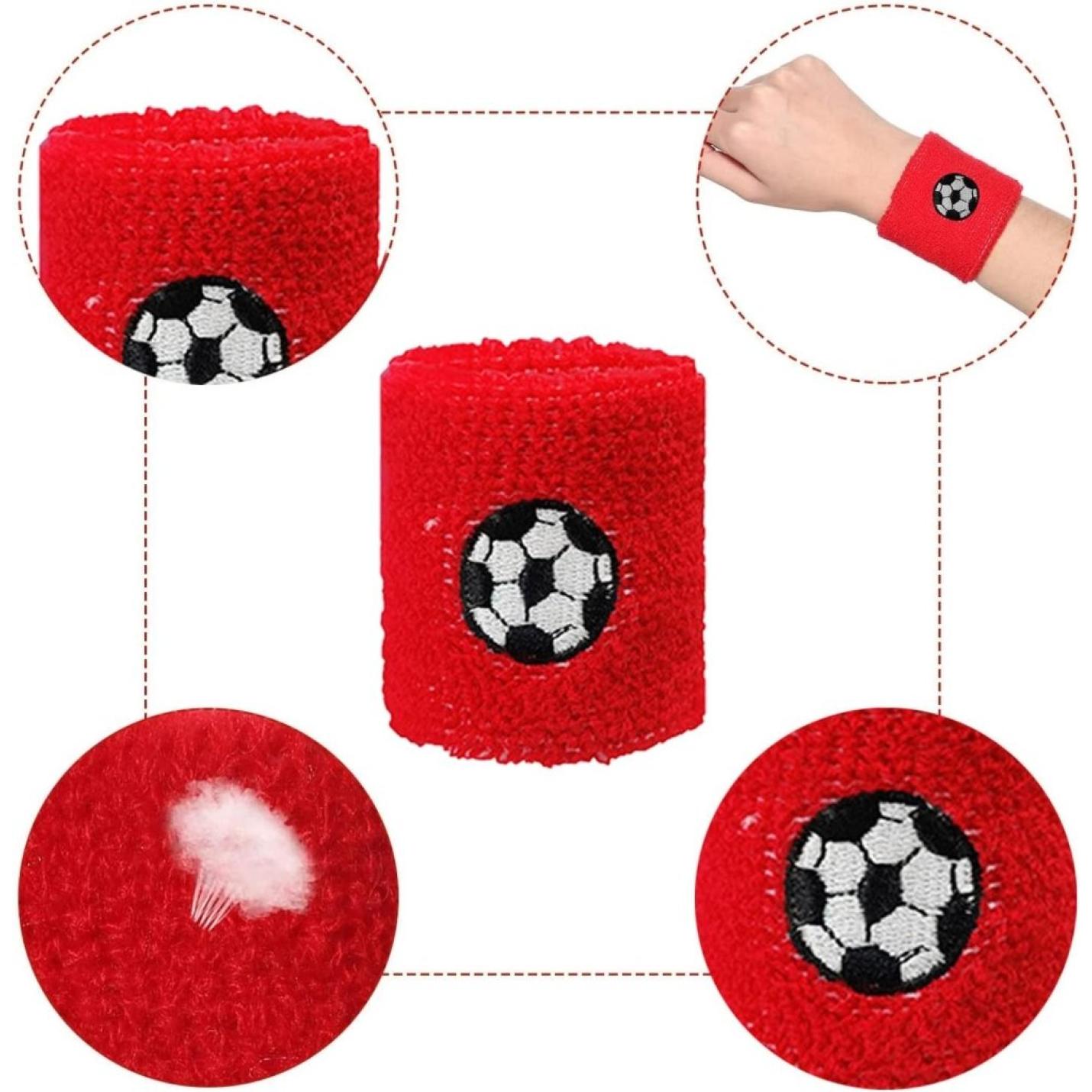 6 stuks zweetbanden voor kinderen, zweetband voetbal, kleurrijke zweetband pols, zweetband pols, kindervoetbal, basketbal, zweetbanden voor kinderen, zweetband kinderarm, zweetband, - happygetfit.com