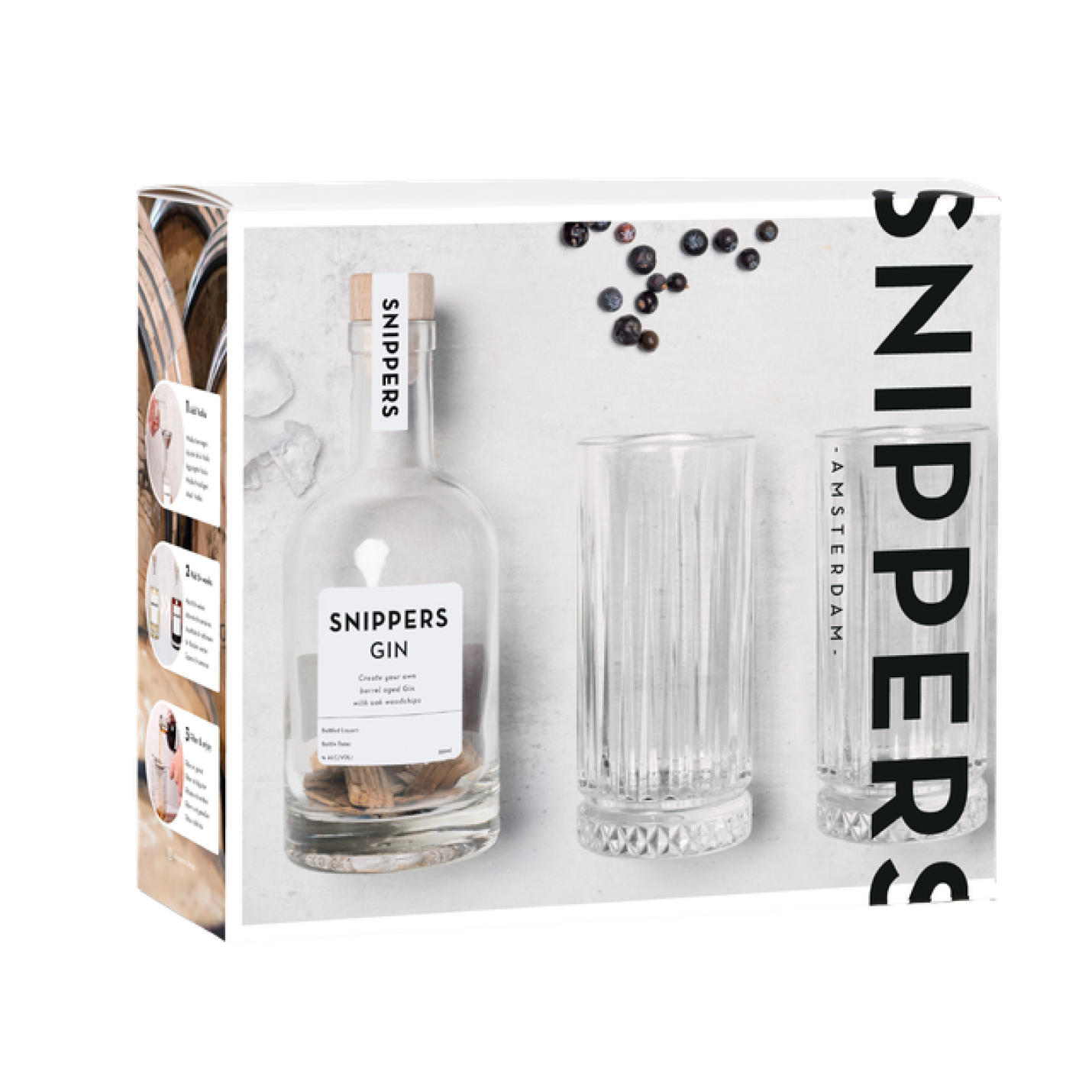 Bylout snippers cadeauset gin met 2 glazen