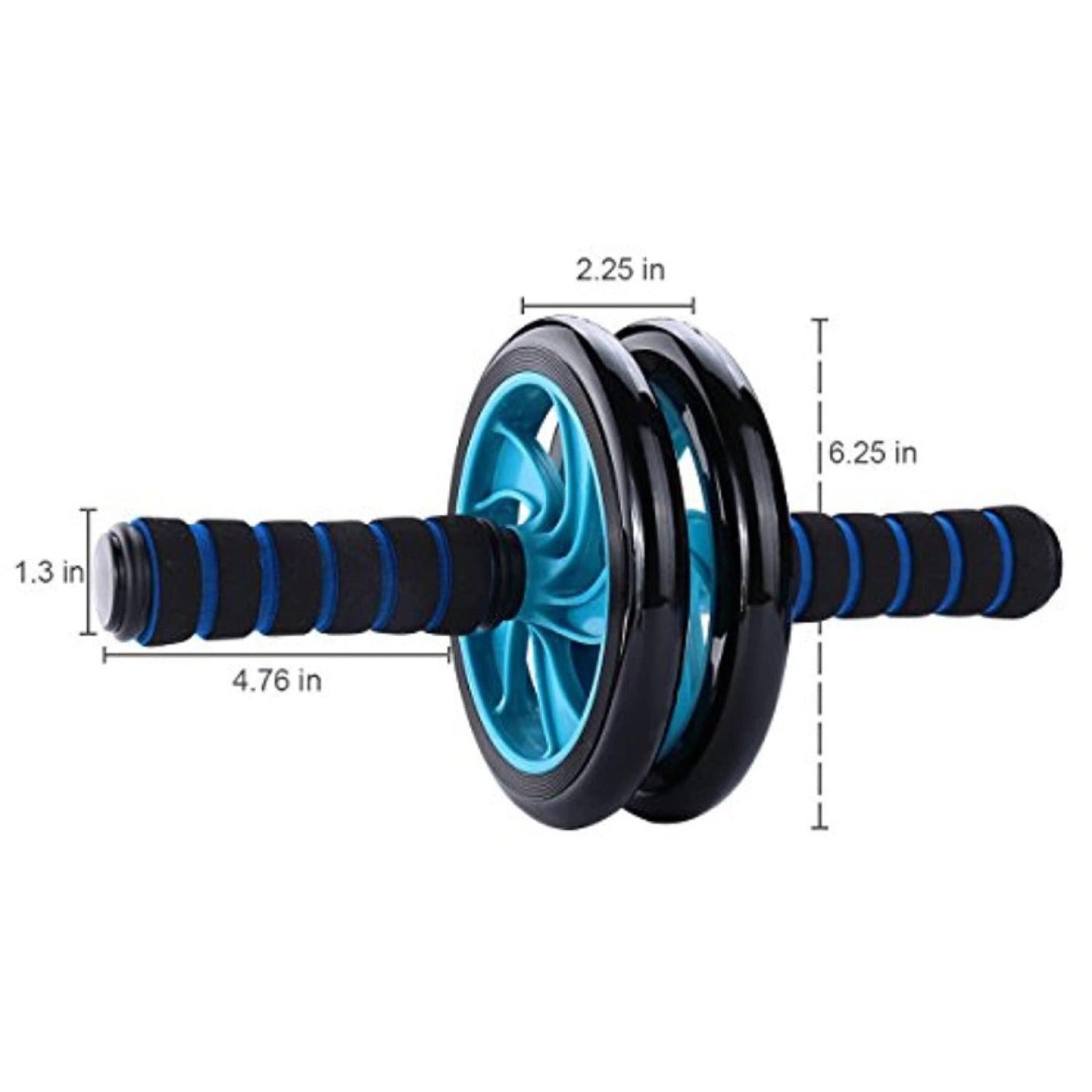 Hometrainer met afmetingen: 4,76 inch breed, 1,3 inch voor handgreepdiameter, 2,25 inch voor wieldikte en 6,25 inch in wieldiameter - Transformeer je buikspieren met de kracht van de beste buikspiertrainer!