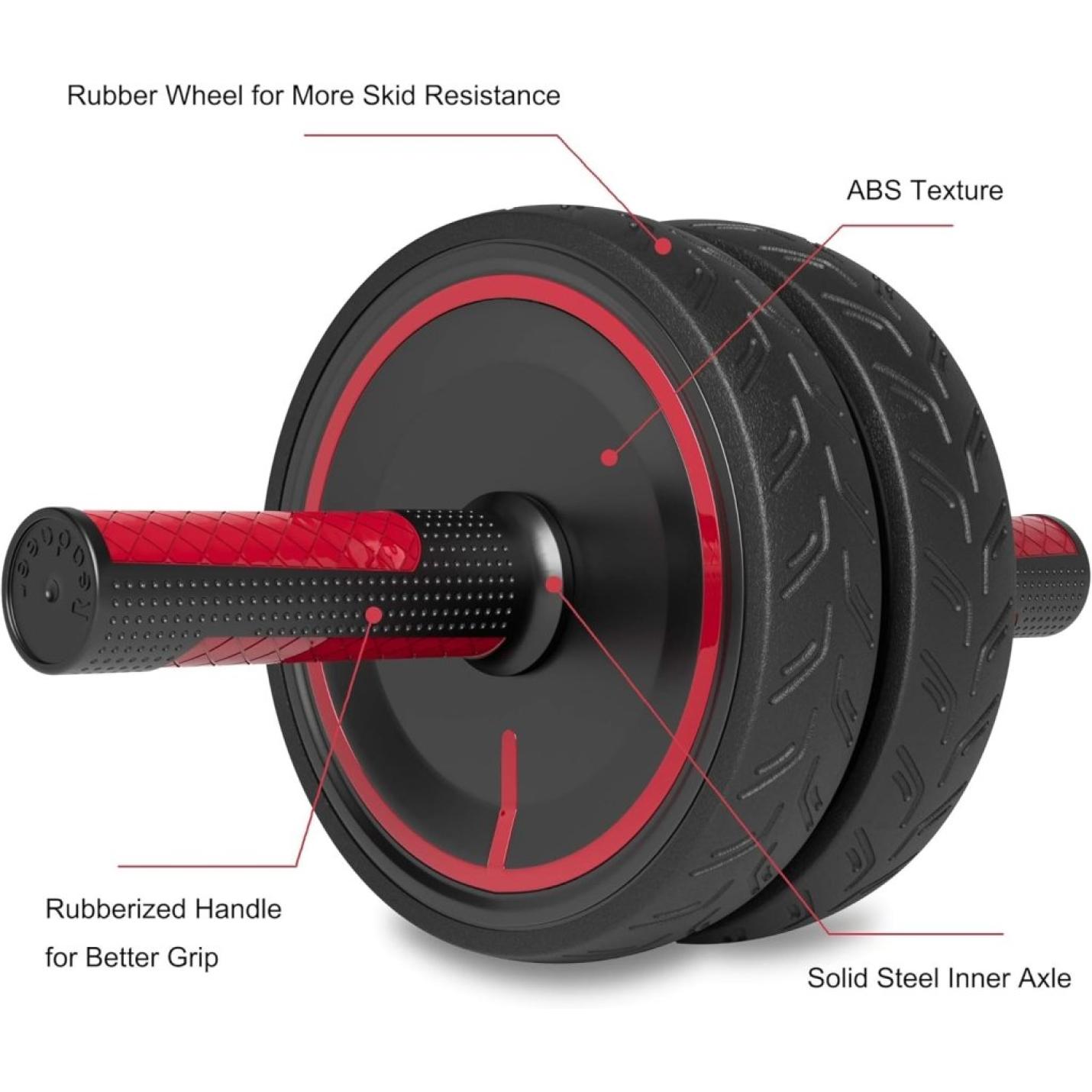 Ab-roller, buikspierwiel, buikspiertrainer, apparatuur voor thuis-fitnessruimte - happygetfit.com