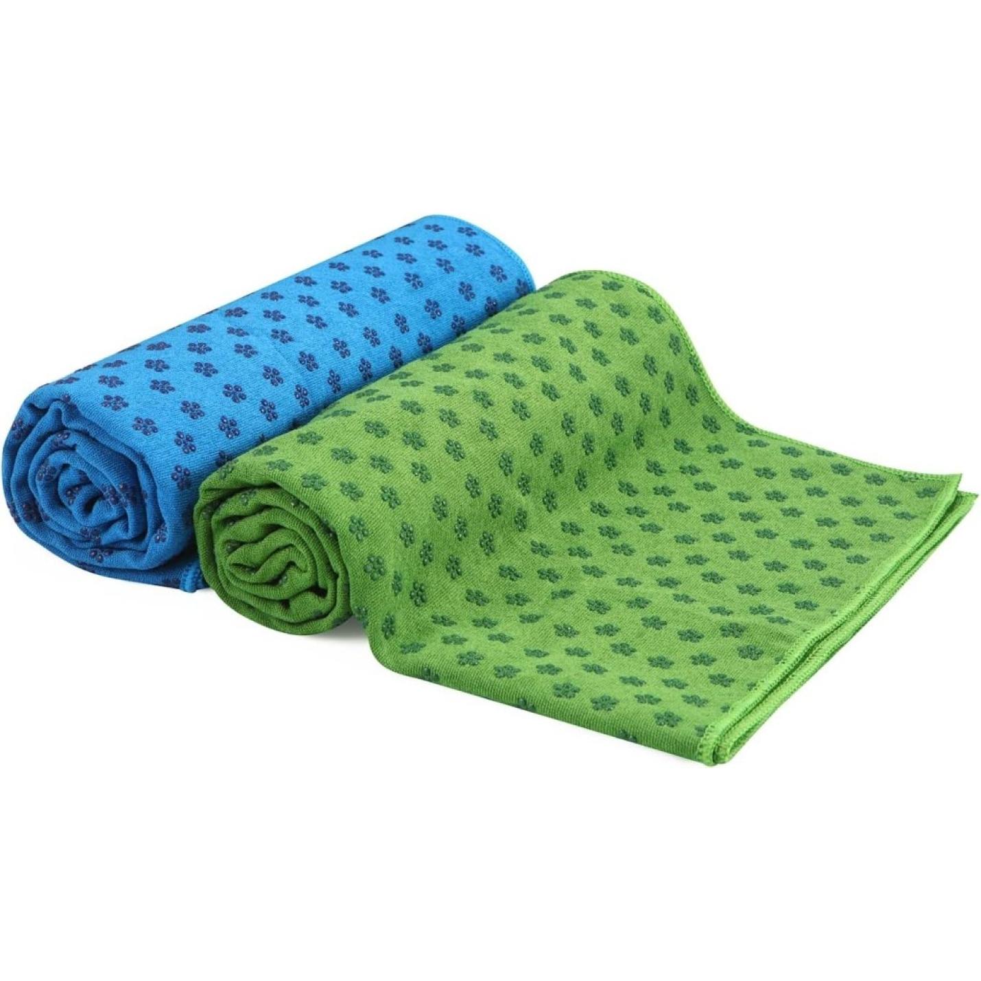 Antislip sneldrogende yogahanddoeken (6 kleuren) met draagtas van mesh, extra lang (62 x 183 cm) - happygetfit.com