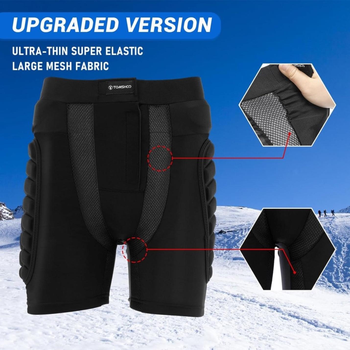 Beschermende broek voor heren en dames, gevoerde beschermbroek, heupbescherming, ademend, voor schaatsen, skiën, skaten, snowboarden - happygetfit.com