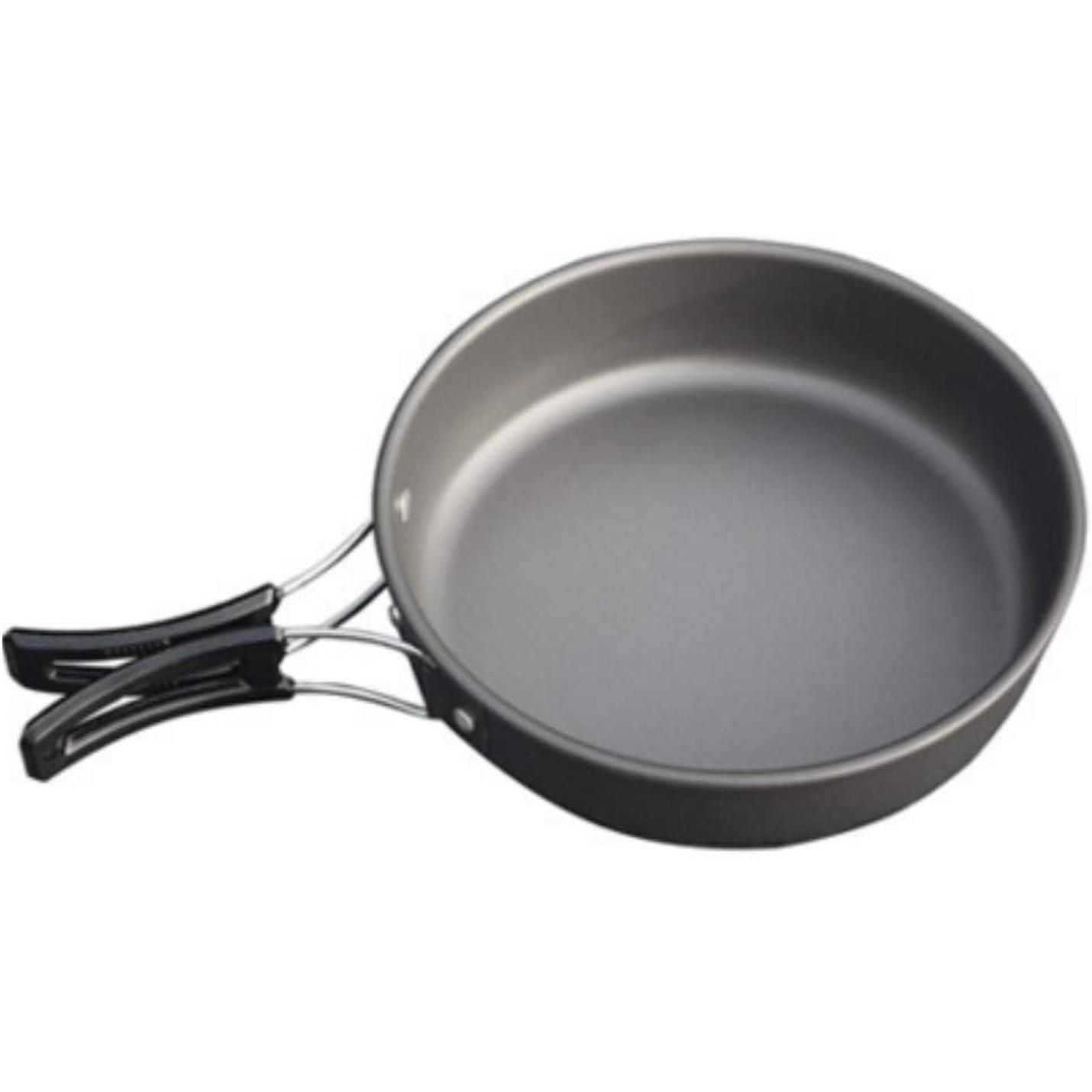 Camping kookgereiset, 2 - 3 personen, opvouwbare camping pannenset, steelpan, pan, theepot voor buiten, picknicken, kamperen en wandelvakanties - happygetfit.com