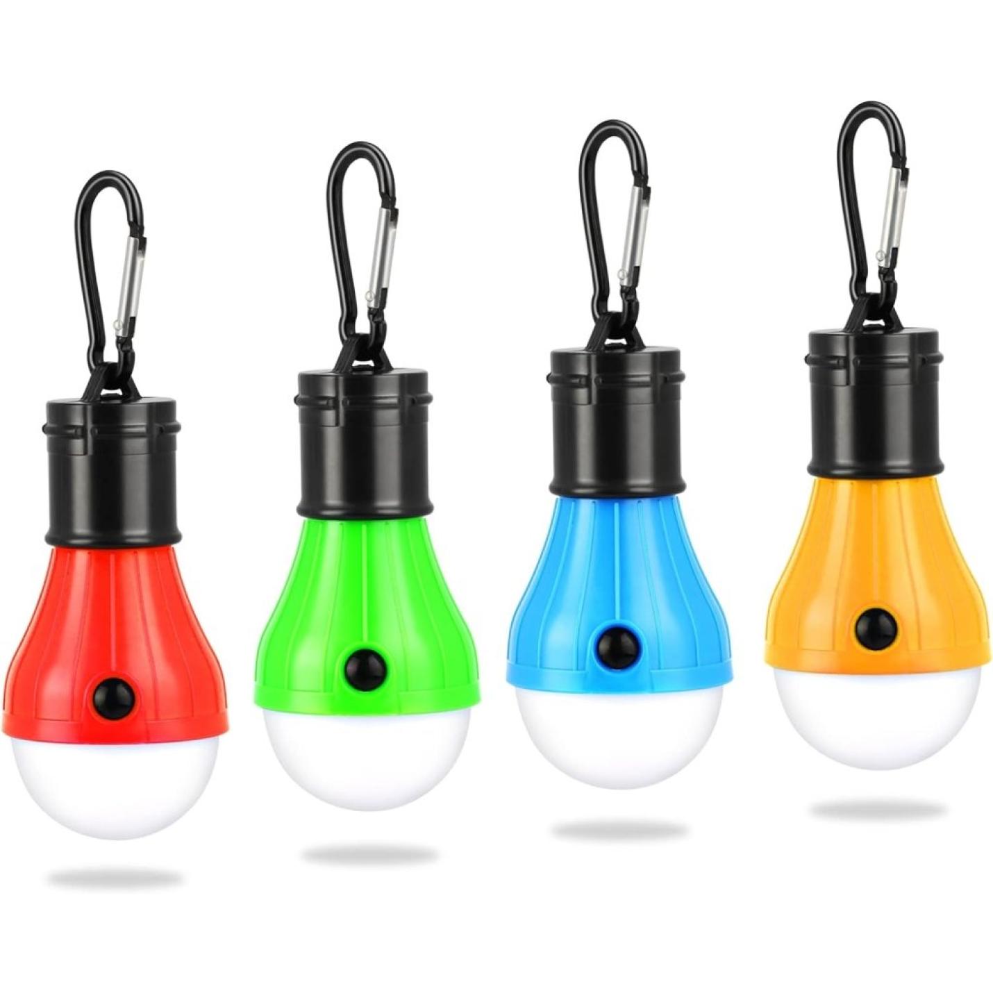 Camping Lamp, 4 x LED Camping Lantaarn Batterij-aangedreven Camping Lamp Draagbare Tent Licht Waterdicht Noodverlichting voor Camping - happygetfit.com