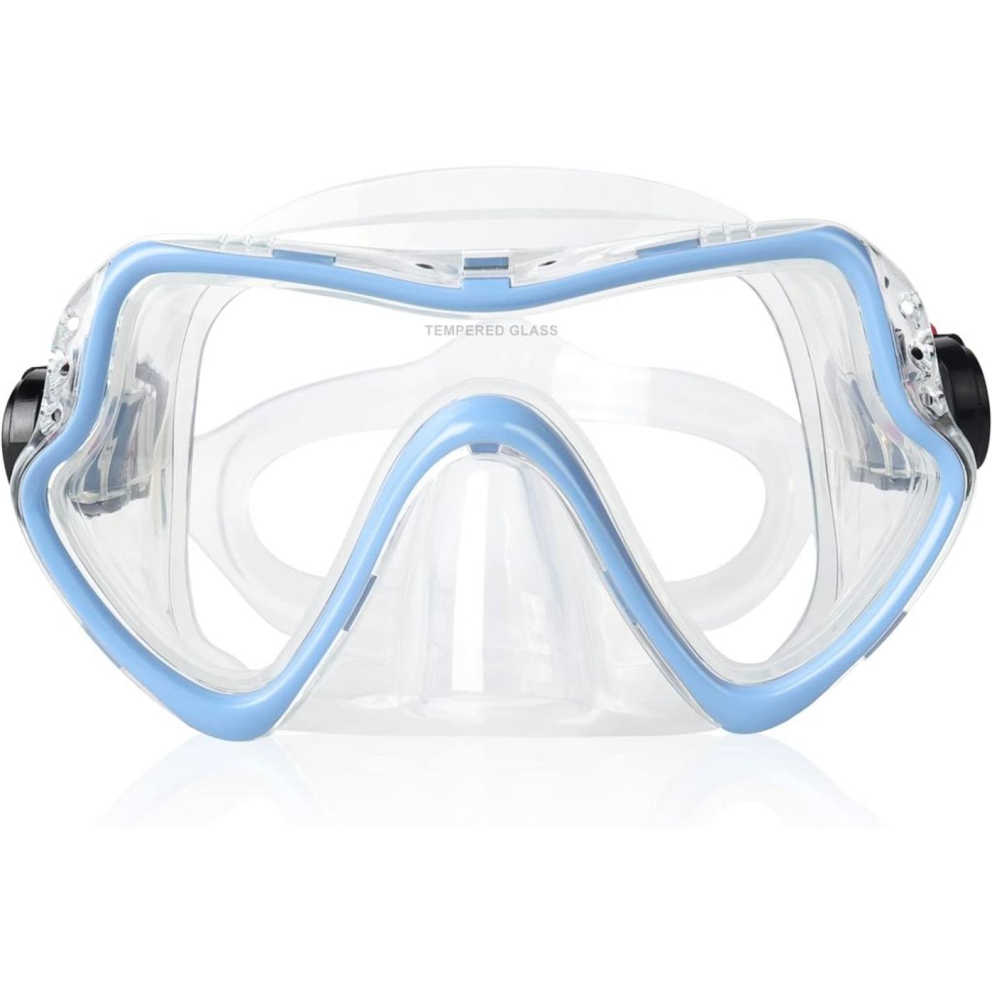 Duikmasker voor volwassenen, professionele snorkelbril, anti-lek duikbril, 180° pano anti-condens, zwembril, gehard glas, duikapparaat masker, verstelbare siliconen band voor snorkelen en zwemmen - happygetfit.com