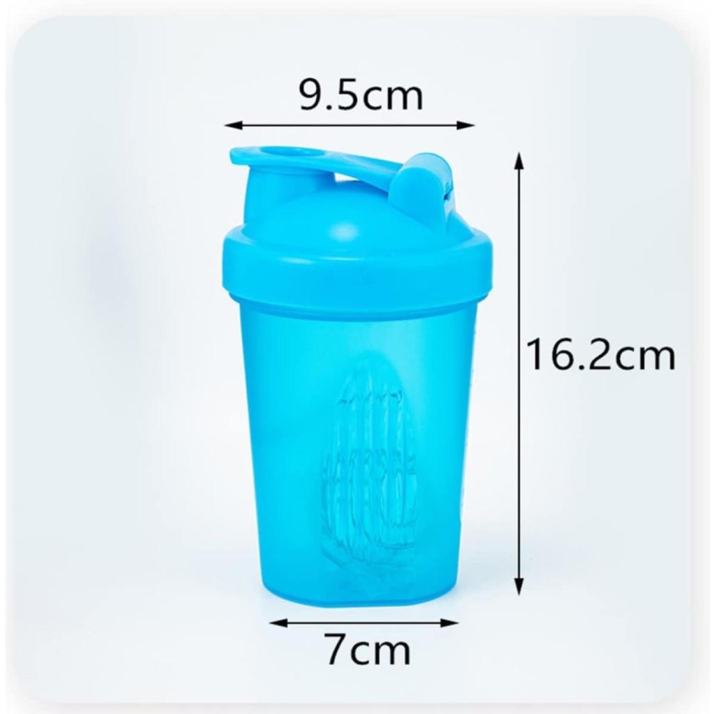 Eiwitshakerfles 400 ml met mixerbal, lekvrij, veilig drinken, flip-cap, 14 oz schudbeker waterfles voor poederschudder, sportschool, sportsupplement fitness workout (groen) - happygetfit.com