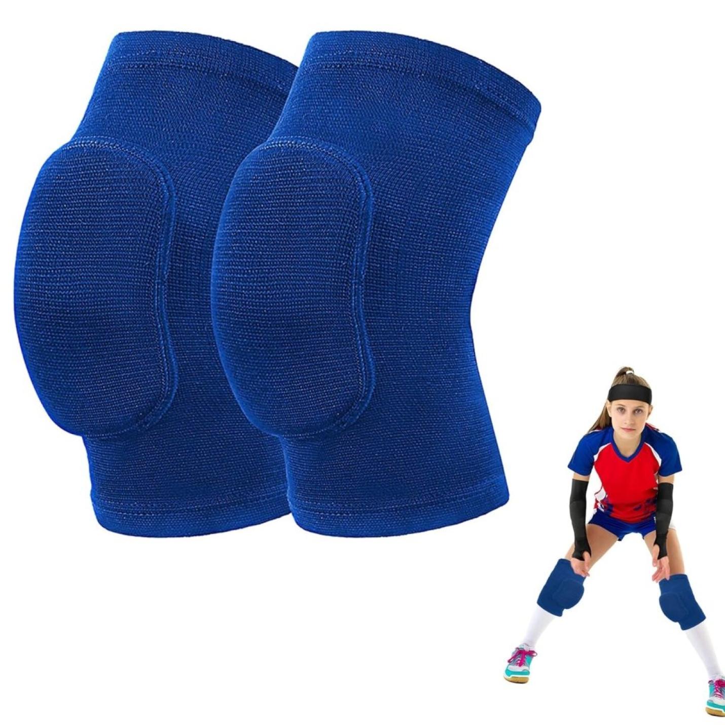 Elastische kniebeschermers, volleybal, kniebeschermers, 1 paar verdikking, anti-botsing, kniebescherming, kniebrace, voor volleybal, joggen, basketbal, tennis, voetbal en vechtsport - happygetfit.com