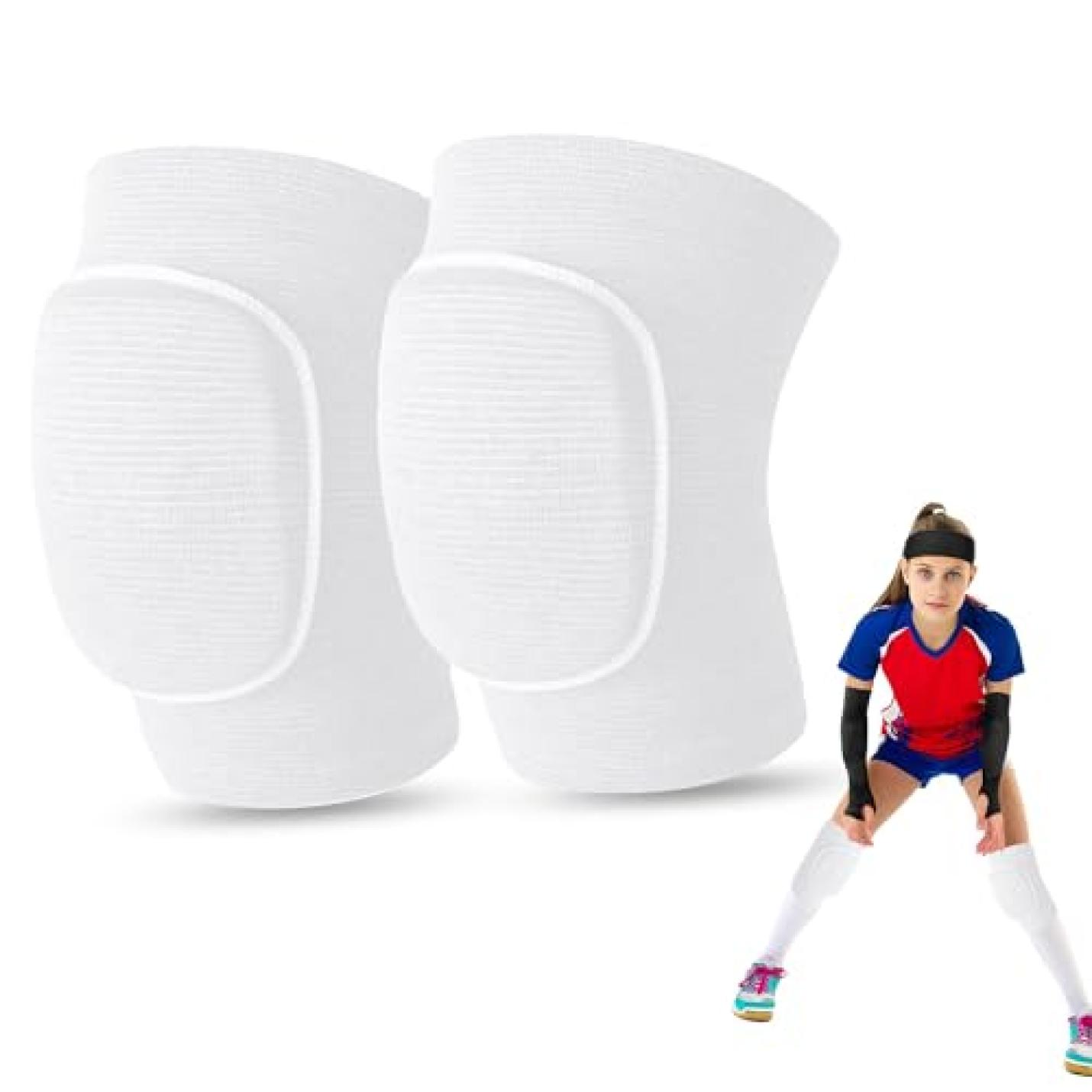 Elastische kniebeschermers, volleybal, kniebeschermers, 1 paar verdikking, anti-botsing, kniebescherming, kniebrace, voor volleybal, joggen, basketbal, tennis, voetbal en vechtsport - happygetfit.com