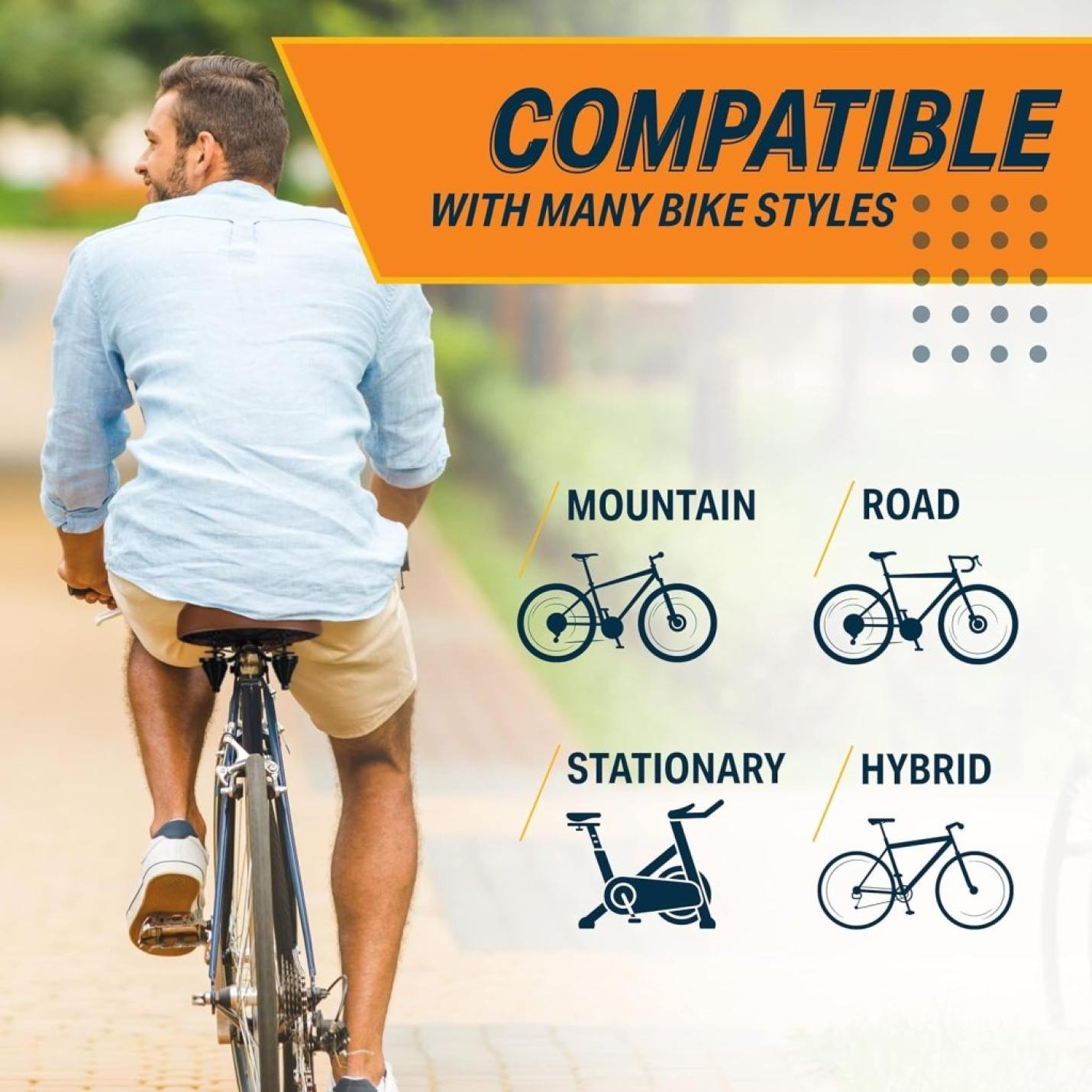 Extra groot comfortabel comfort fietszadel: reserve-fietszadel - universele pasvorm voor training en outdoor fietsen breed zacht gevoerd fietszadel voor dames en heren - happygetfit.com