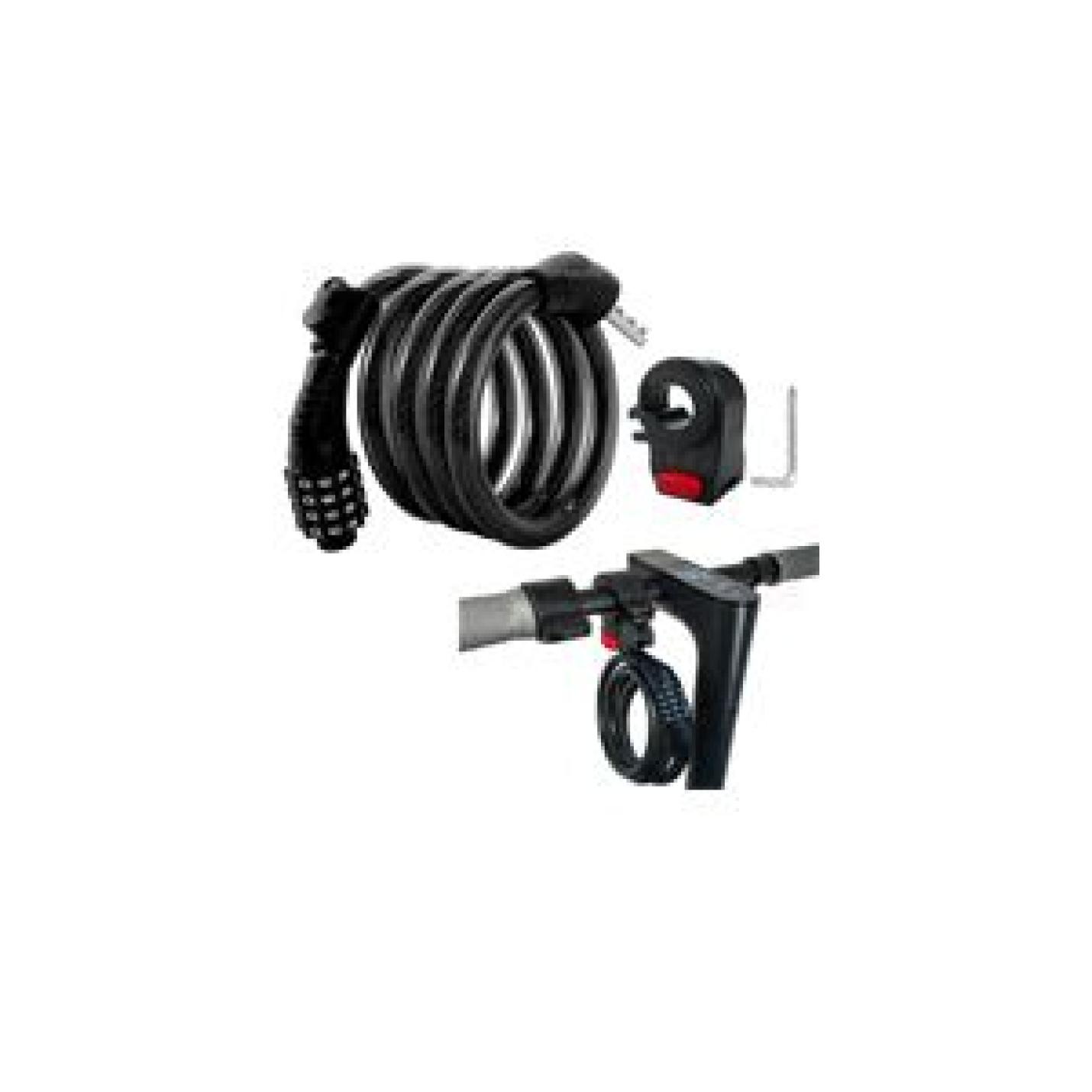 Fietsslot cijferslot E-scooter slot T-style compatibel met Xiaomi M365/Pro2/Max/Ninebot/F/GXL Essential scooter/fiets/motor 1,2 m/12 mm anti-diefstal ideaal slot 12 stalen kabel autoslot - happygetfit.com