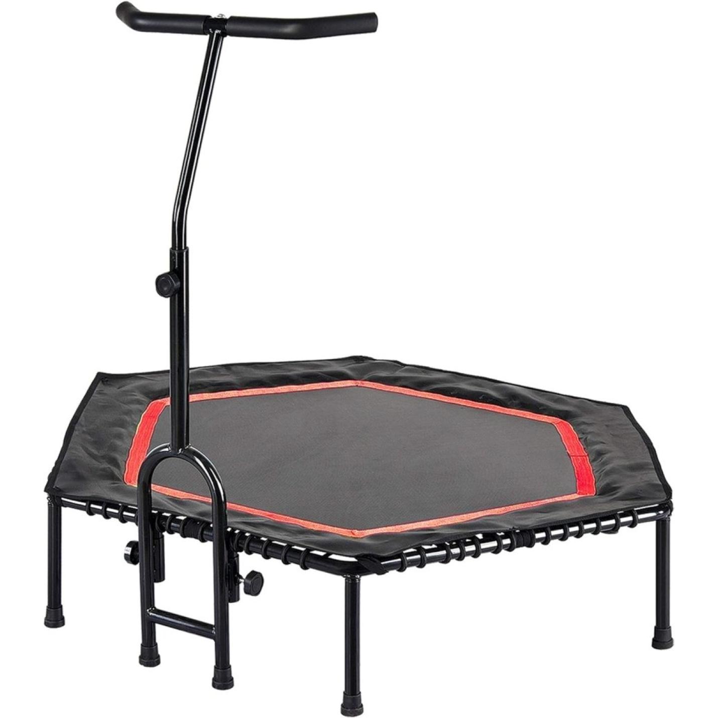 Fit Indoor Fitness Trampoline voor volwassenen, uniseks, zwart - happygetfit.com