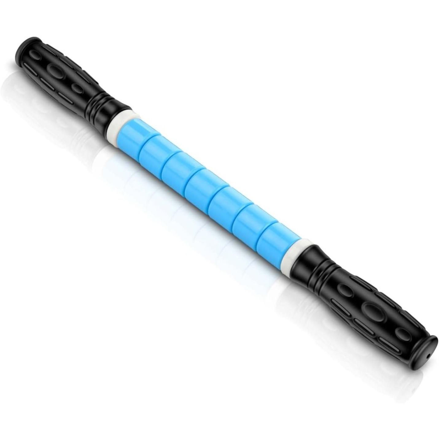 Foamroller 17 inch, iGreely massagerol met dubbele handgreep, bultontwerp massageroller, spierroller stick aanbevolen door fysiotherapeuten bevordert herstel snelle verlichting voor krampen - happygetfit.com