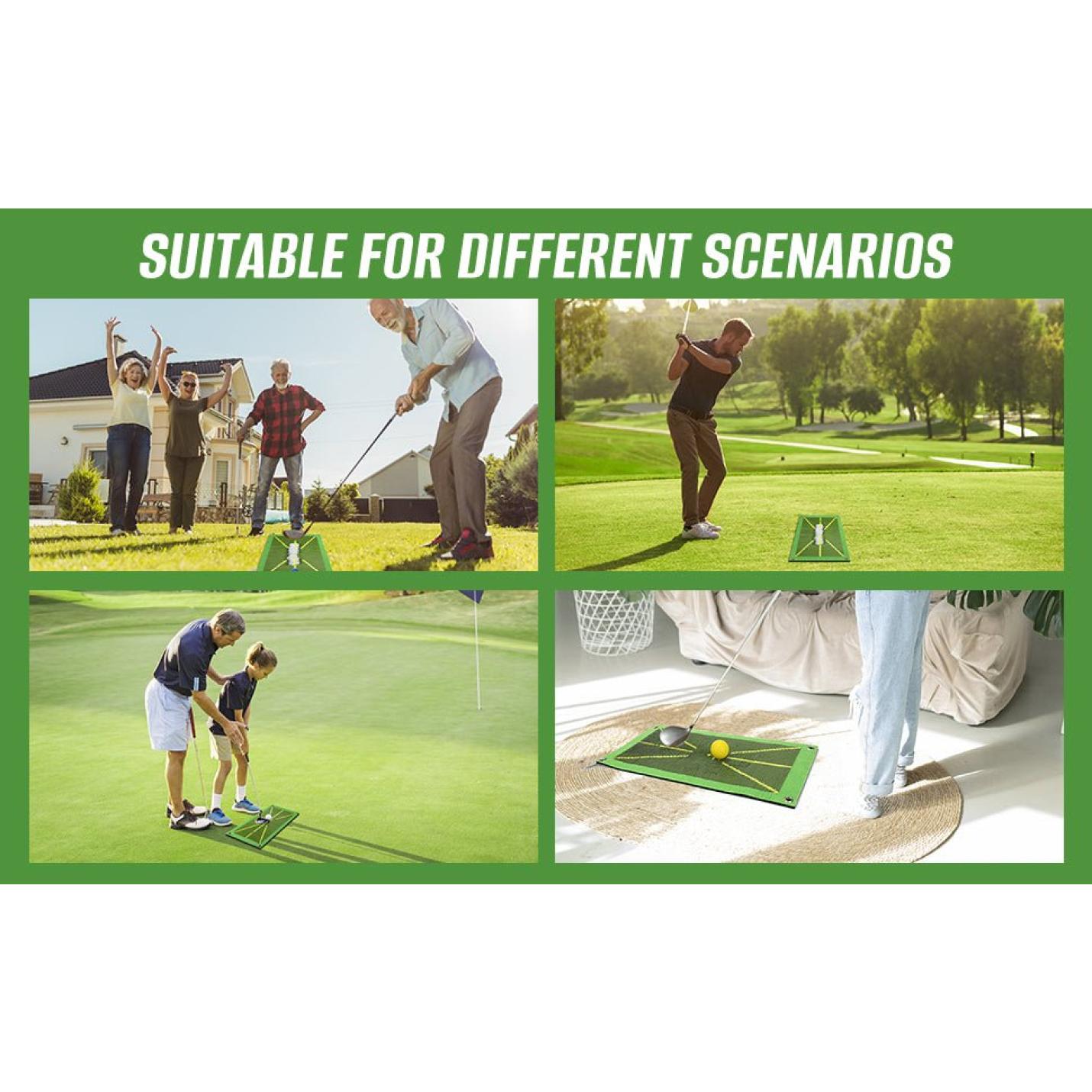 Golf trainingsmat voor Swing Detection Batting Analysis Swing Path and Correct Hitting Houding Golf Practice Mat, 25 x 50 cm, professionele golfoefenmat golfoefenapparaat voor binnen en buiten - happygetfit.com