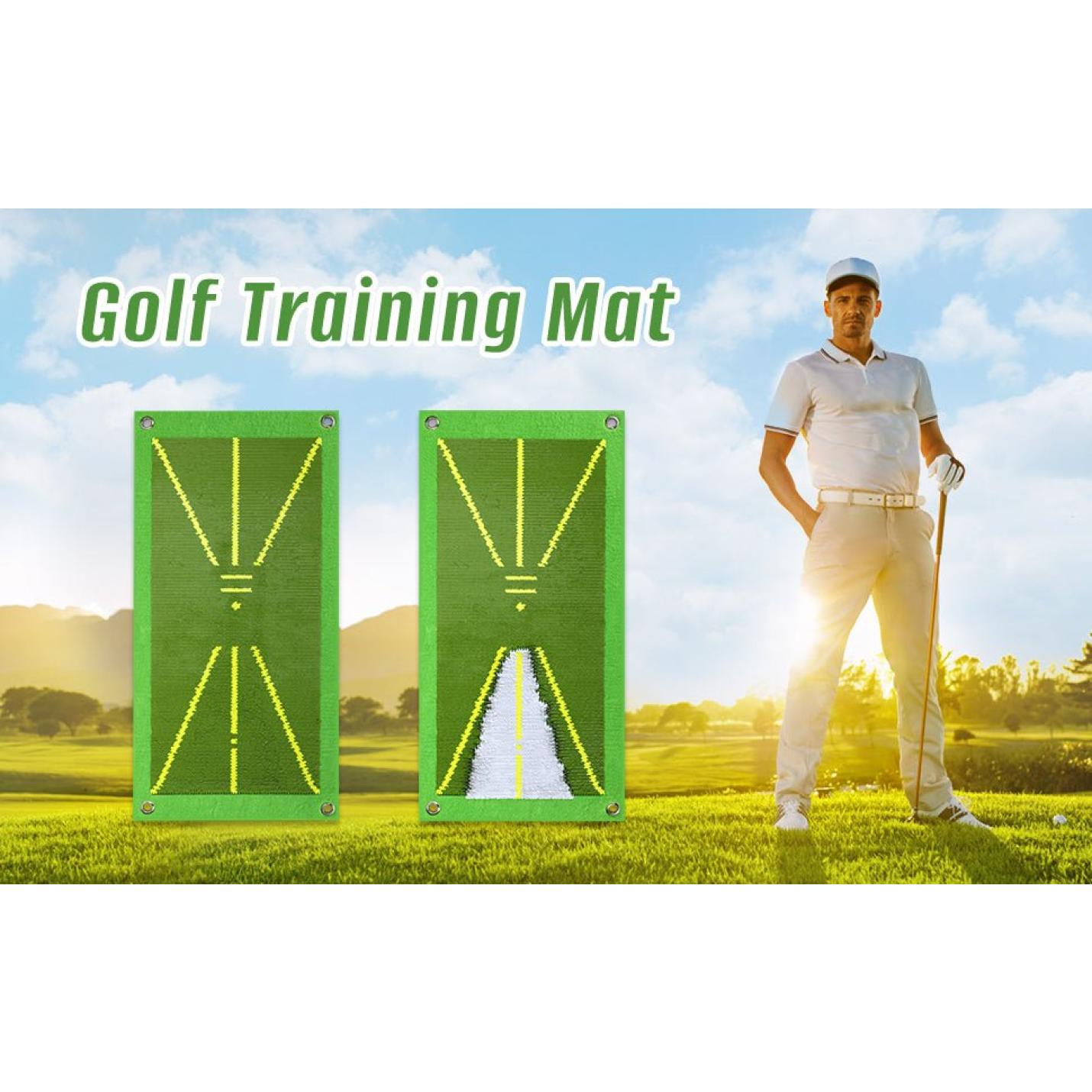 Golf trainingsmat voor Swing Detection Batting Analysis Swing Path and Correct Hitting Houding Golf Practice Mat, 25 x 50 cm, professionele golfoefenmat golfoefenapparaat voor binnen en buiten - happygetfit.com