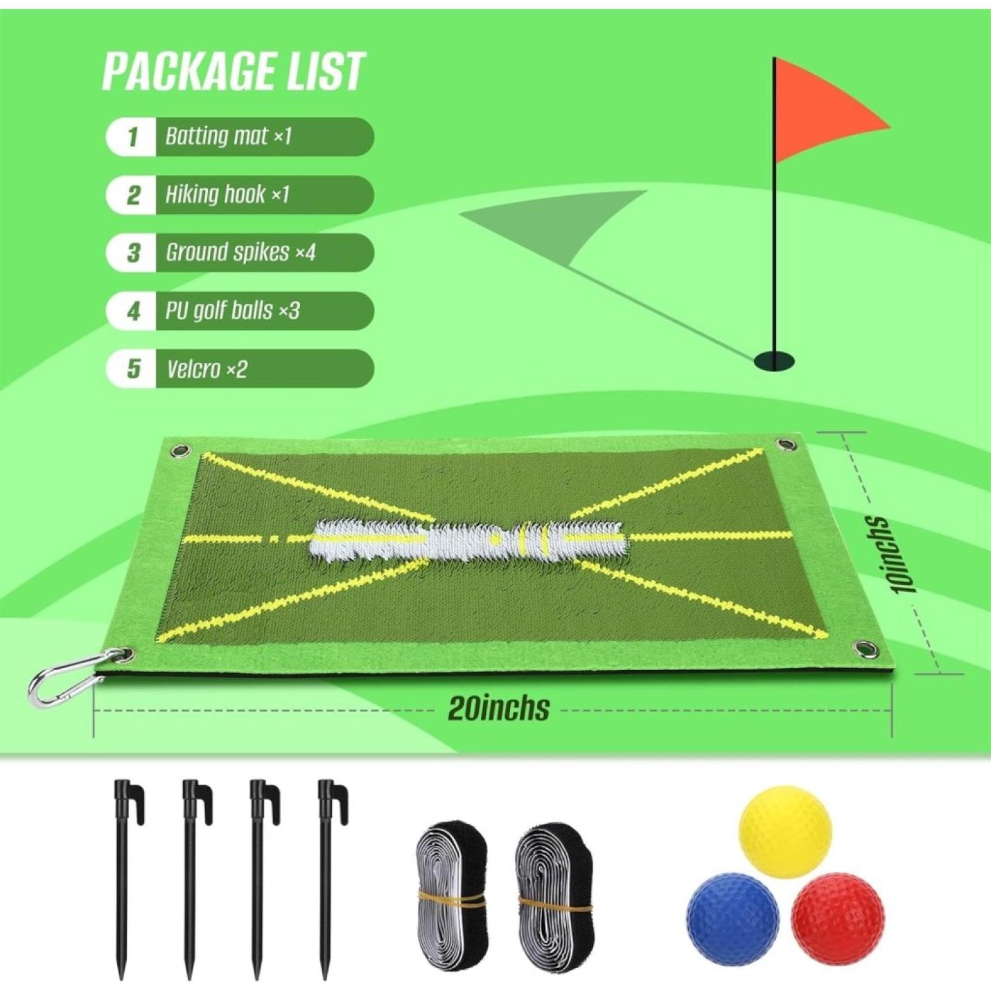 Golf trainingsmat voor Swing Detection Batting Analysis Swing Path and Correct Hitting Houding Golf Practice Mat, 25 x 50 cm, professionele golfoefenmat golfoefenapparaat voor binnen en buiten - happygetfit.com