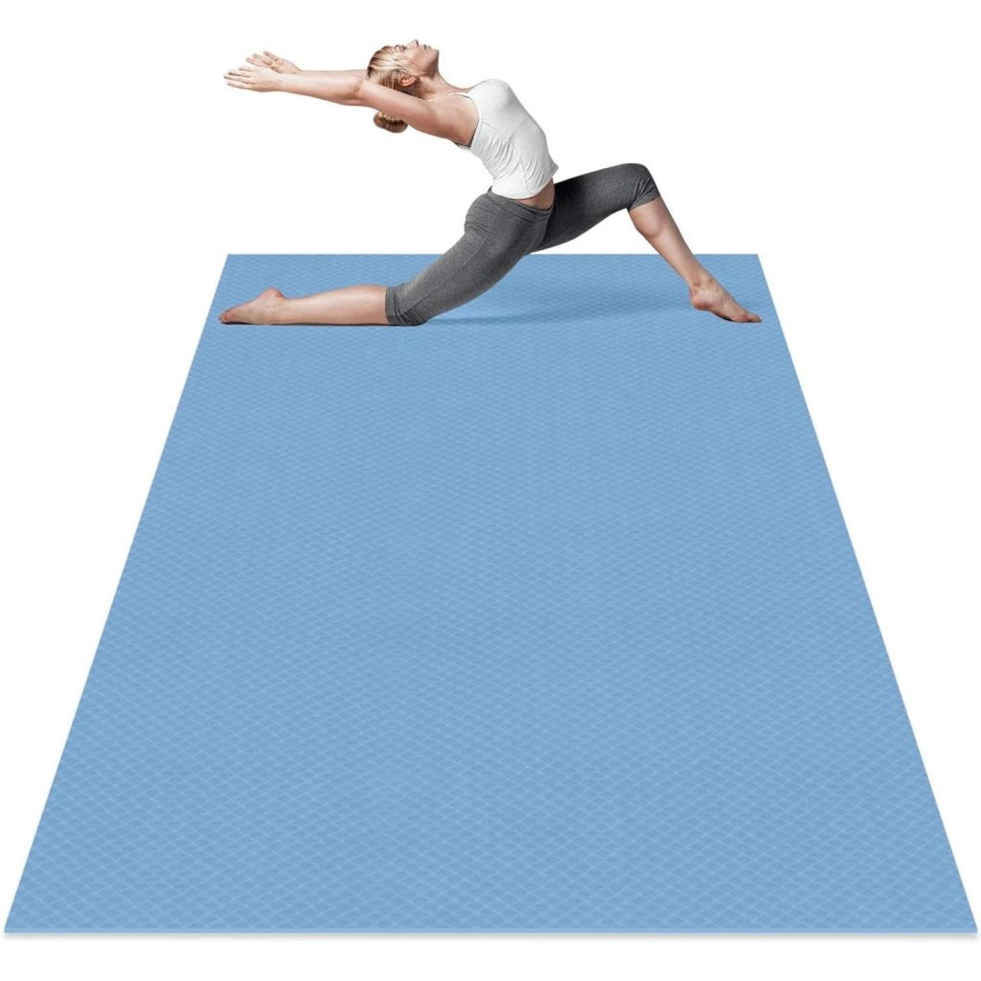 Grote yogamat, 183 x 122/200 x 100/200 x 130 cm, gymnastiekmat, meerkleurig, antislip en duurzaam, voor pilates, fitness, meditatio - happygetfit.com