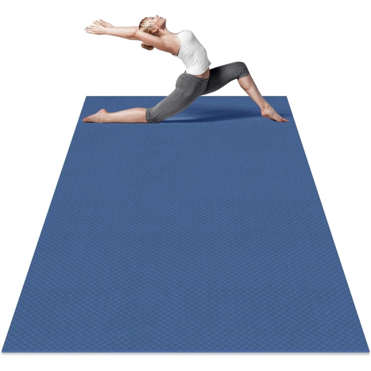 Grote yogamat, 183 x 122/200 x 100/200 x 130 cm, gymnastiekmat, meerkleurig, antislip en duurzaam, voor pilates, fitness, meditatio - happygetfit.com