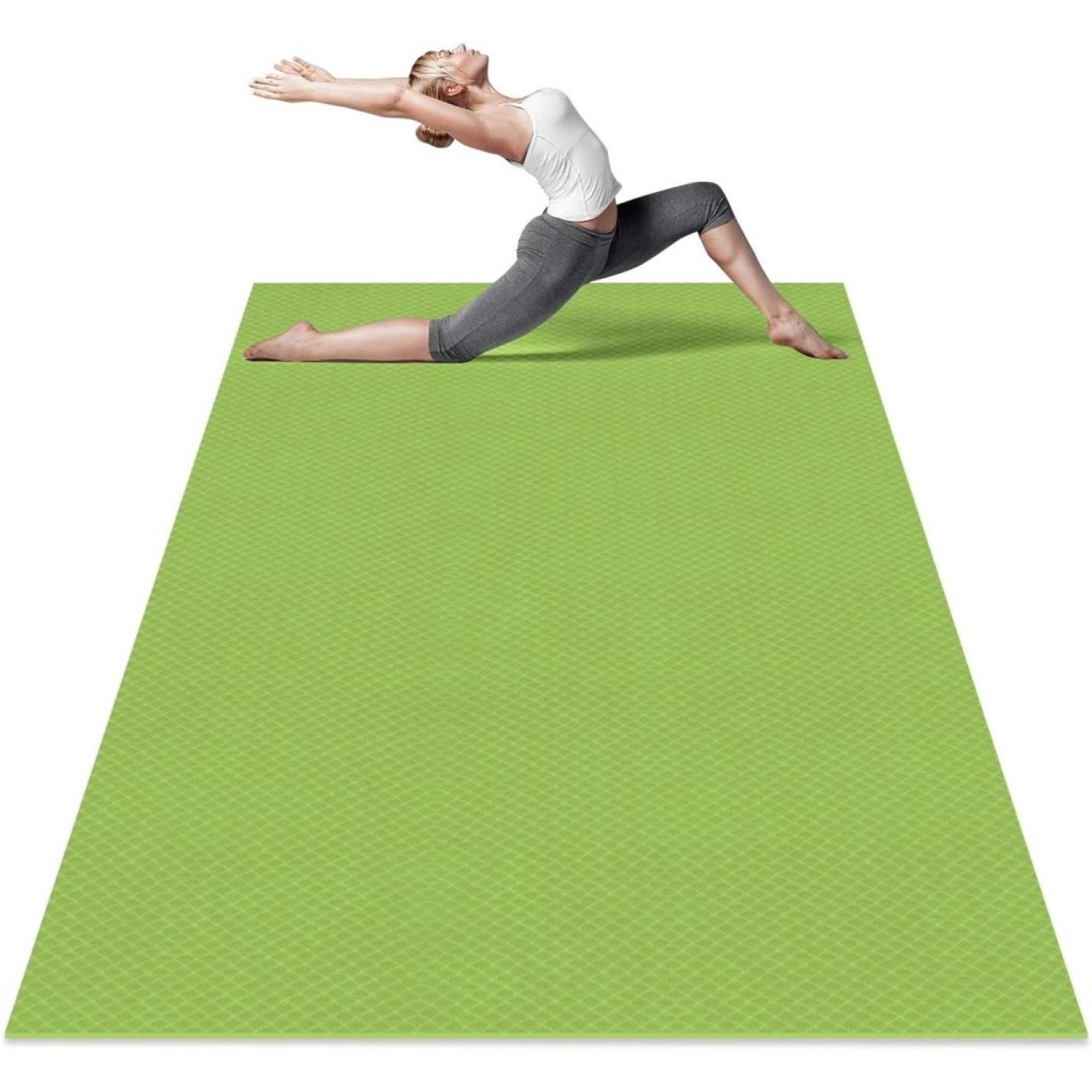 Grote yogamat, 183 x 122/200 x 100/200 x 130 cm, gymnastiekmat, meerkleurig, antislip en duurzaam, voor pilates, fitness, meditatio - happygetfit.com