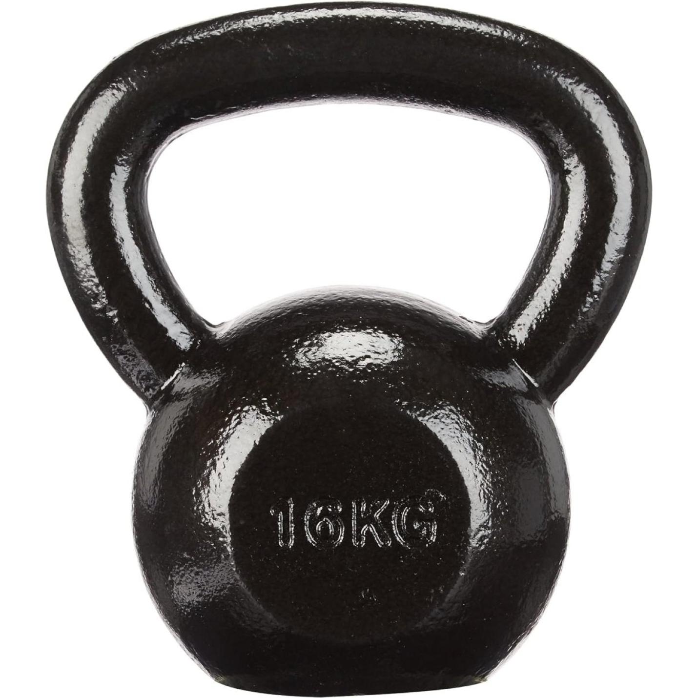 Een duurzame 16 kg zwart Kettlebell: de ultieme fitnesstool voor iedereen.