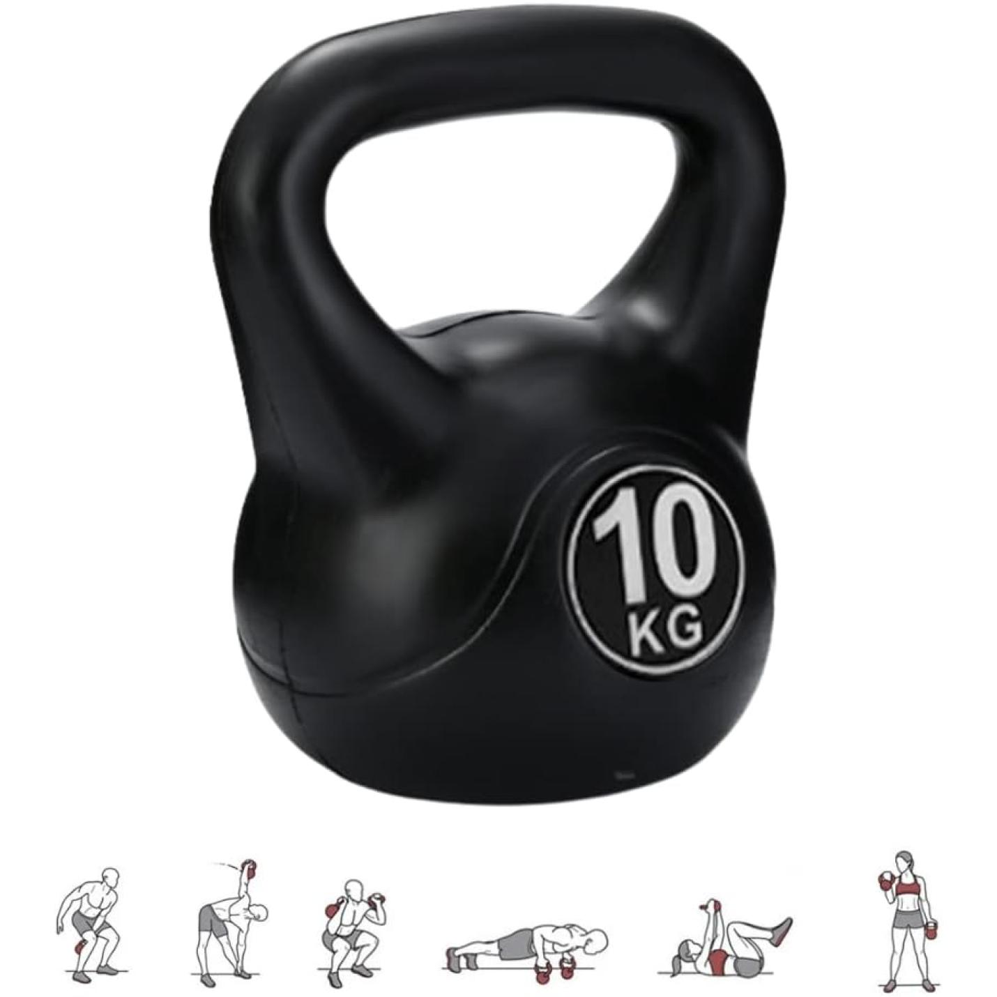 Kettlebell-Gewicht met Ergonomische Handgreep, Kettlebell-Halter voor Spiertraining Thuis en in de Sportschool - happygetfit.com