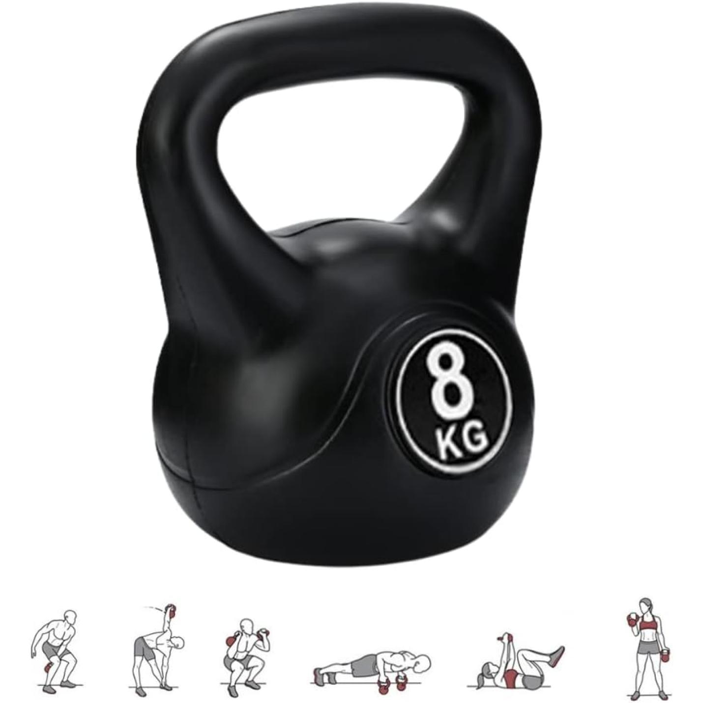 Kettlebell-Gewicht met Ergonomische Handgreep, Kettlebell-Halter voor Spiertraining Thuis en in de Sportschool - happygetfit.com