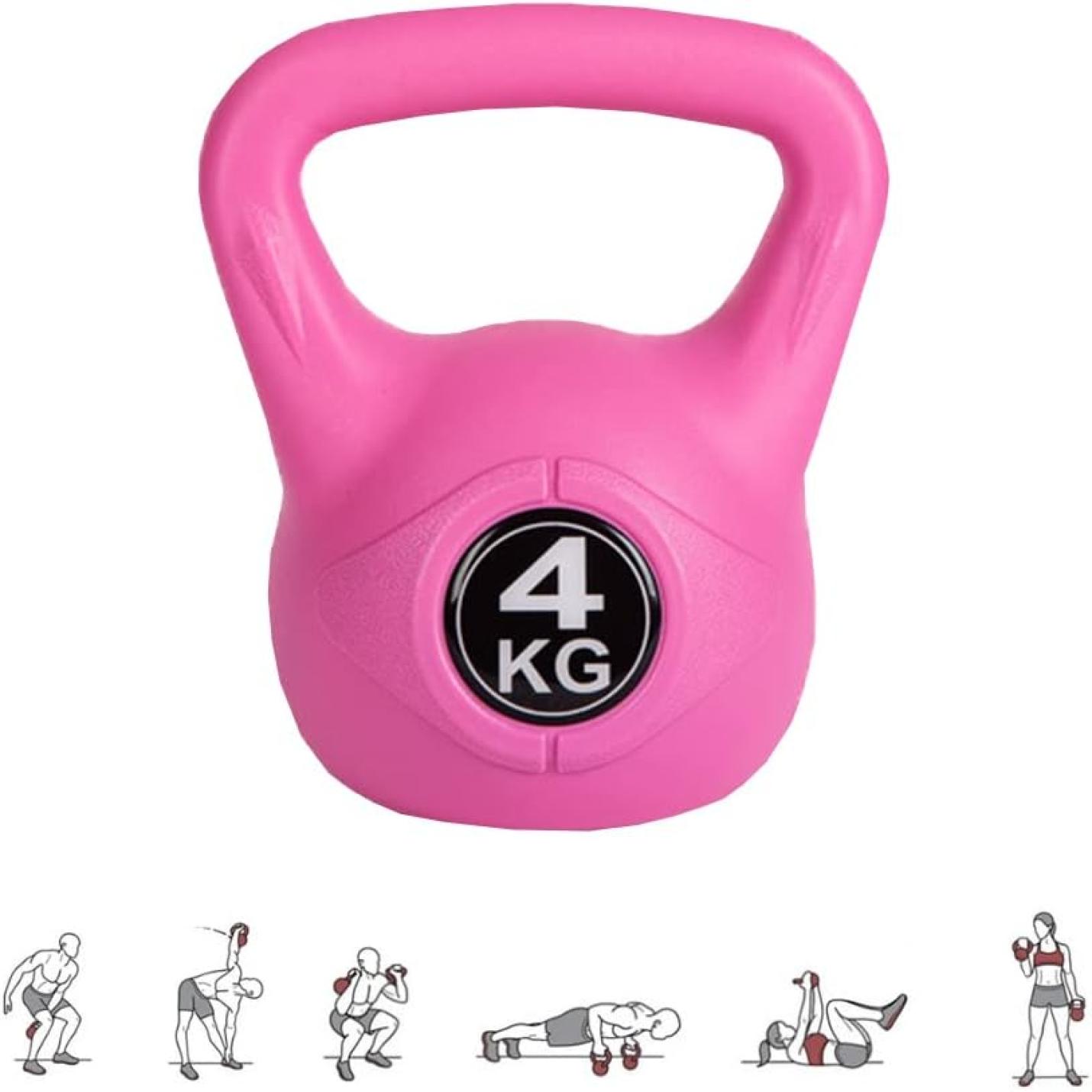 Kettlebell-Gewicht met Ergonomische Handgreep, Kettlebell-Halter voor Spiertraining Thuis en in de Sportschool - happygetfit.com