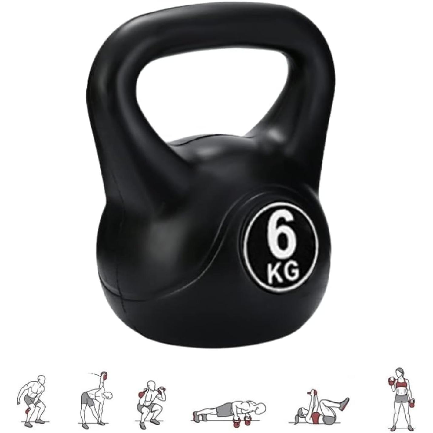 Kettlebell-Gewicht met Ergonomische Handgreep, Kettlebell-Halter voor Spiertraining Thuis en in de Sportschool - happygetfit.com