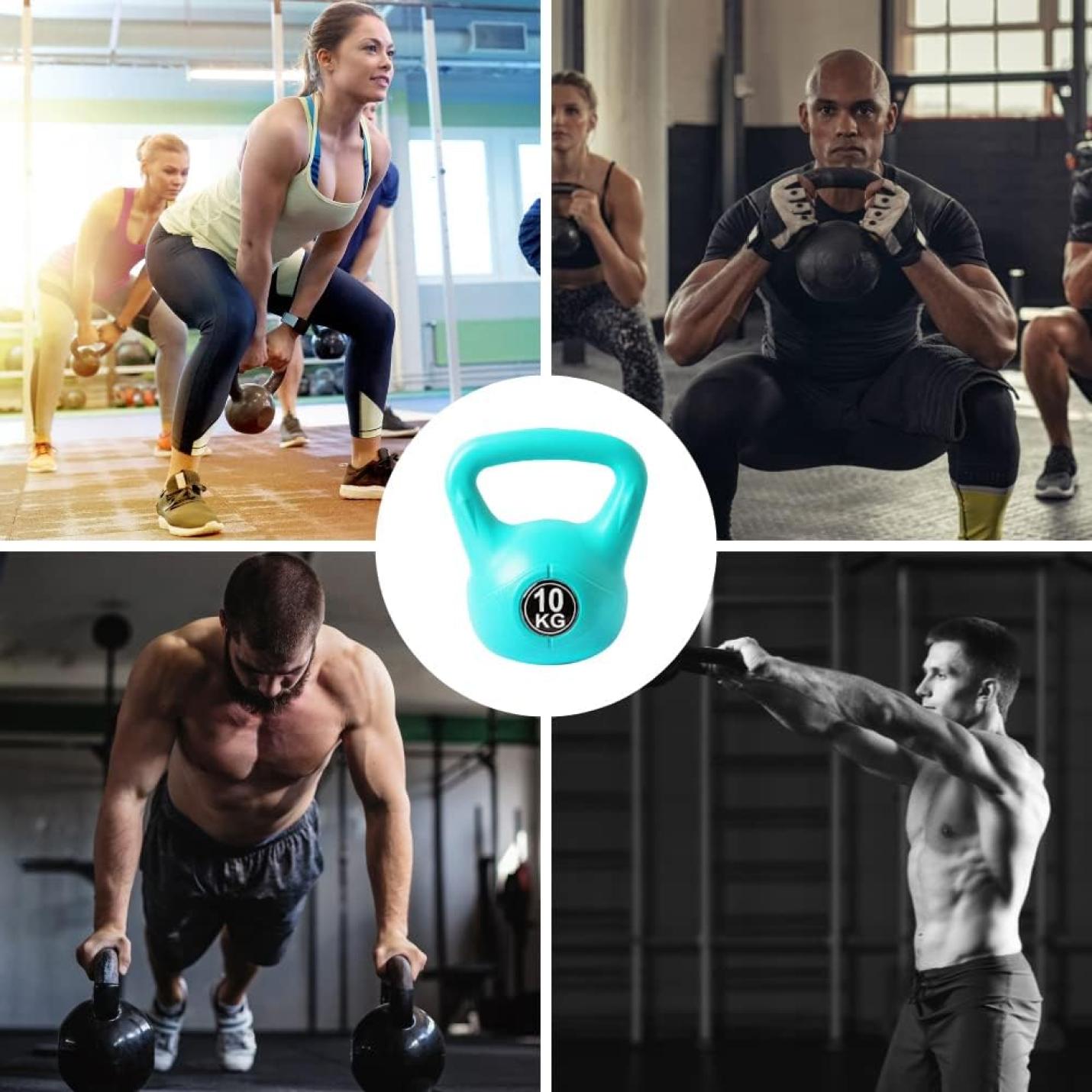 Kettlebell-Gewicht met Ergonomische Handgreep, Kettlebell-Halter voor Spiertraining Thuis en in de Sportschool - happygetfit.com