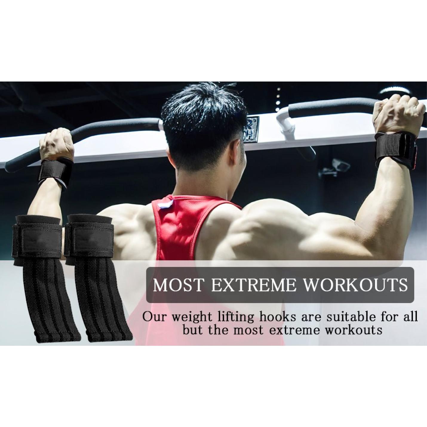 Lifting straps voor krachttraining, polsbandages voor fitness, bodybuilding, powerlifting, crossfit, gymaccessoires, lifting straps voor vrouwen en mannen - happygetfit.com