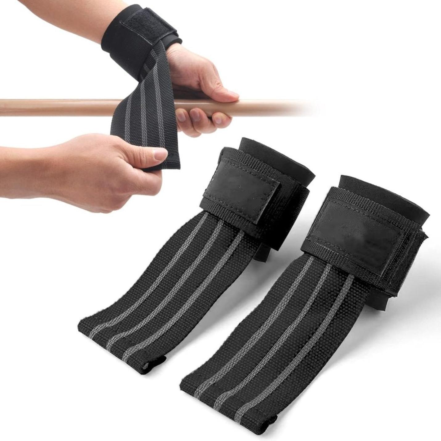 Lifting straps voor krachttraining, polsbandages voor fitness, bodybuilding, powerlifting, crossfit, gymaccessoires, lifting straps voor vrouwen en mannen - happygetfit.com