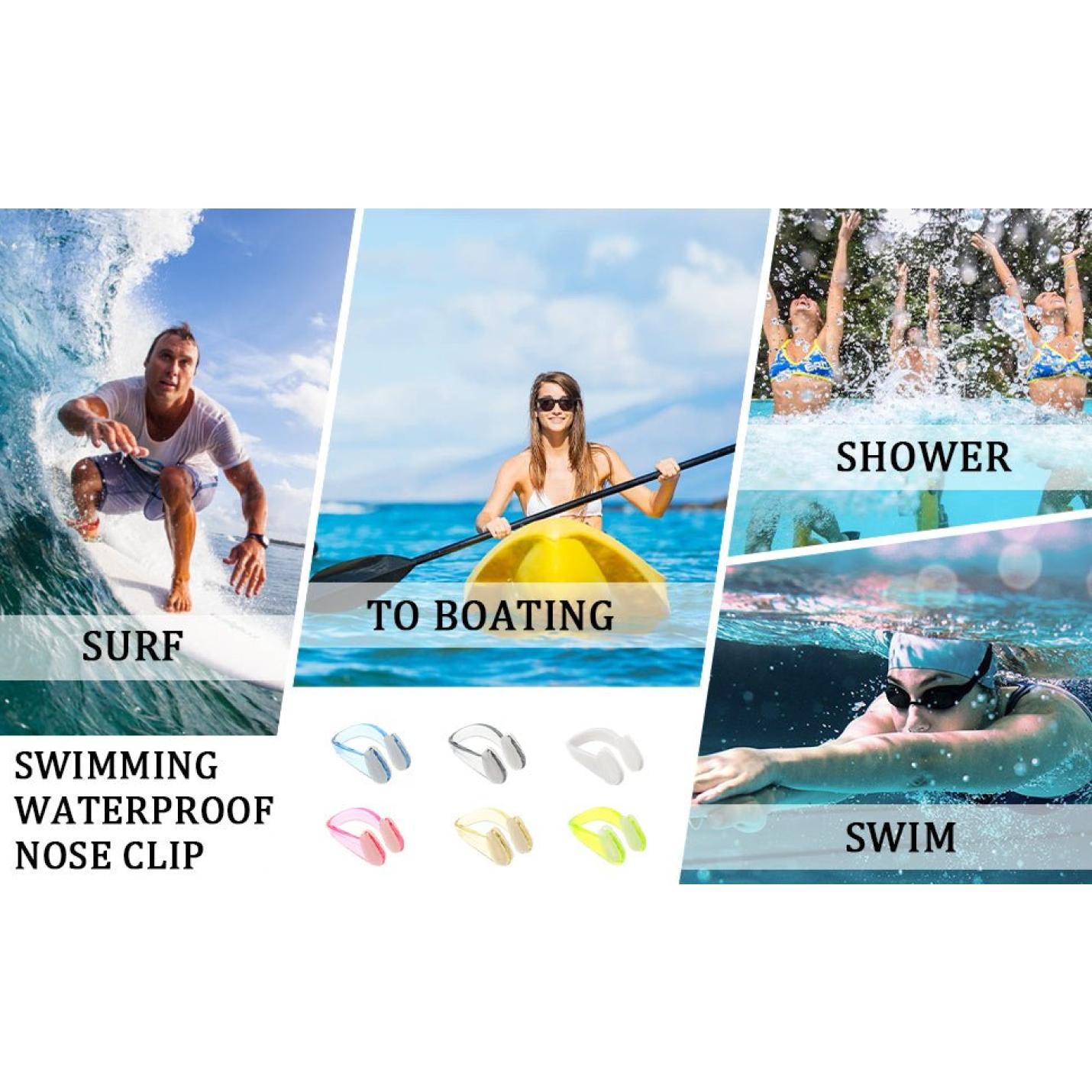 Neusclips van siliconen, 6 stuks, waterdichte neusklem voor zwemmen, neusaccessoires voor kinderen en volwassenen, voor beginners, watersporttraining - happygetfit.com