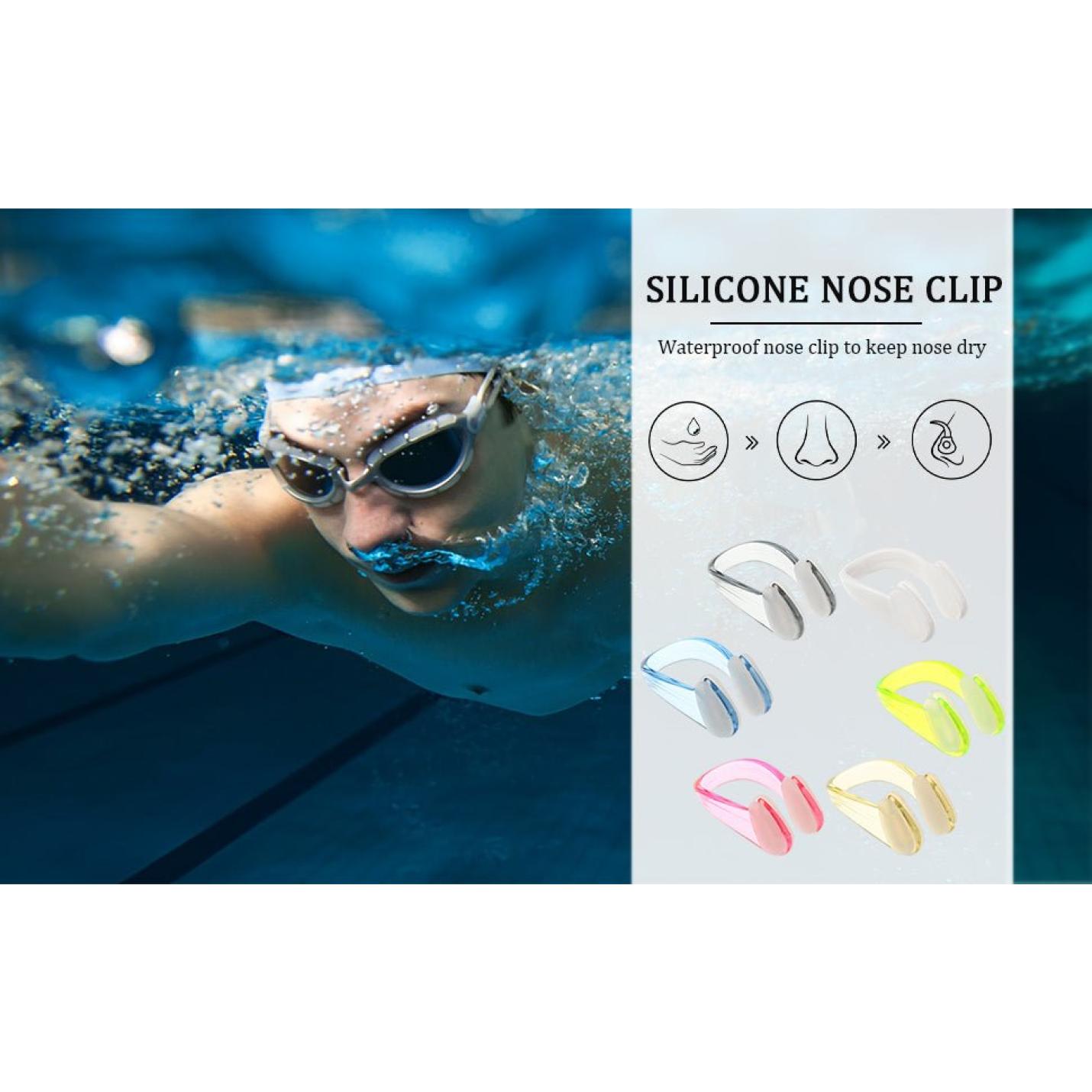 Neusclips van siliconen, 6 stuks, waterdichte neusklem voor zwemmen, neusaccessoires voor kinderen en volwassenen, voor beginners, watersporttraining - happygetfit.com