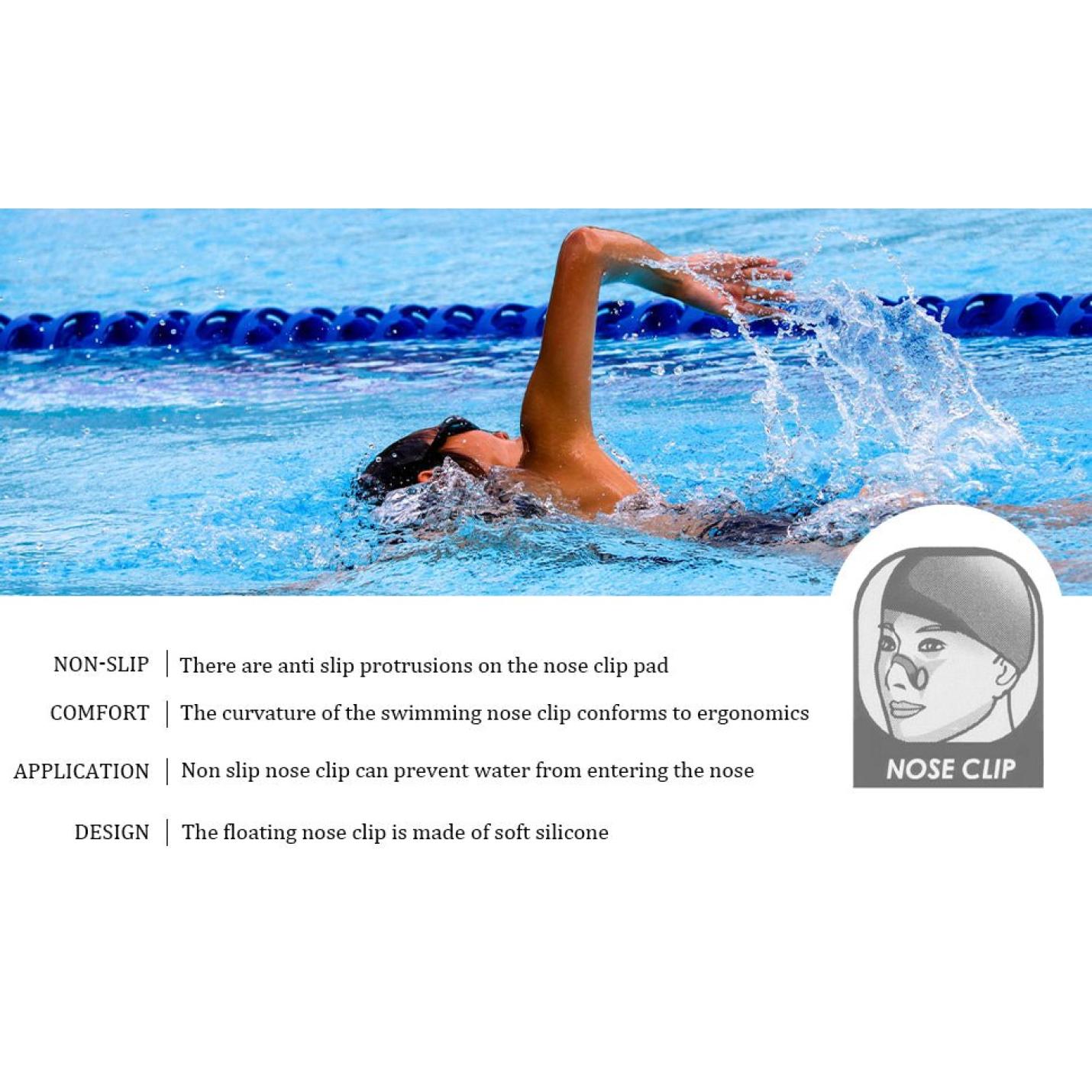 Neusclips van siliconen, 6 stuks, waterdichte neusklem voor zwemmen, neusaccessoires voor kinderen en volwassenen, voor beginners, watersporttraining - happygetfit.com