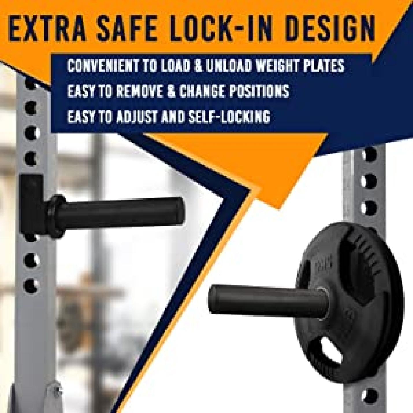 Olympische halterschijvenhouder, powerrack-opzetstuk voor 3 x 2 inch Power Rack - Geschikt voor Olympische halterschijven van 5 cm (5 cm) - happygetfit.com