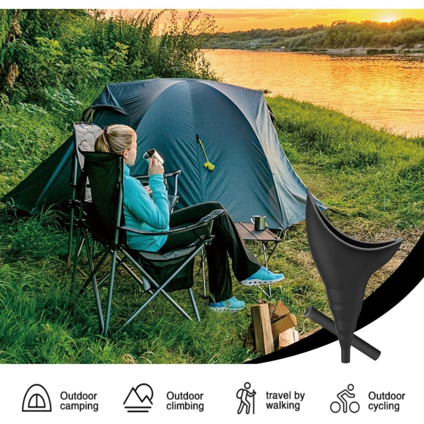 Ouwelijk urinoir reizen essentials vrouwelijk urineren apparaat camping accessoires, draagbare urinoir siliconen plastrechter voor vrouwen, herbruikbare outdoor wandelen camping toilet gadgets - happygetfit.com